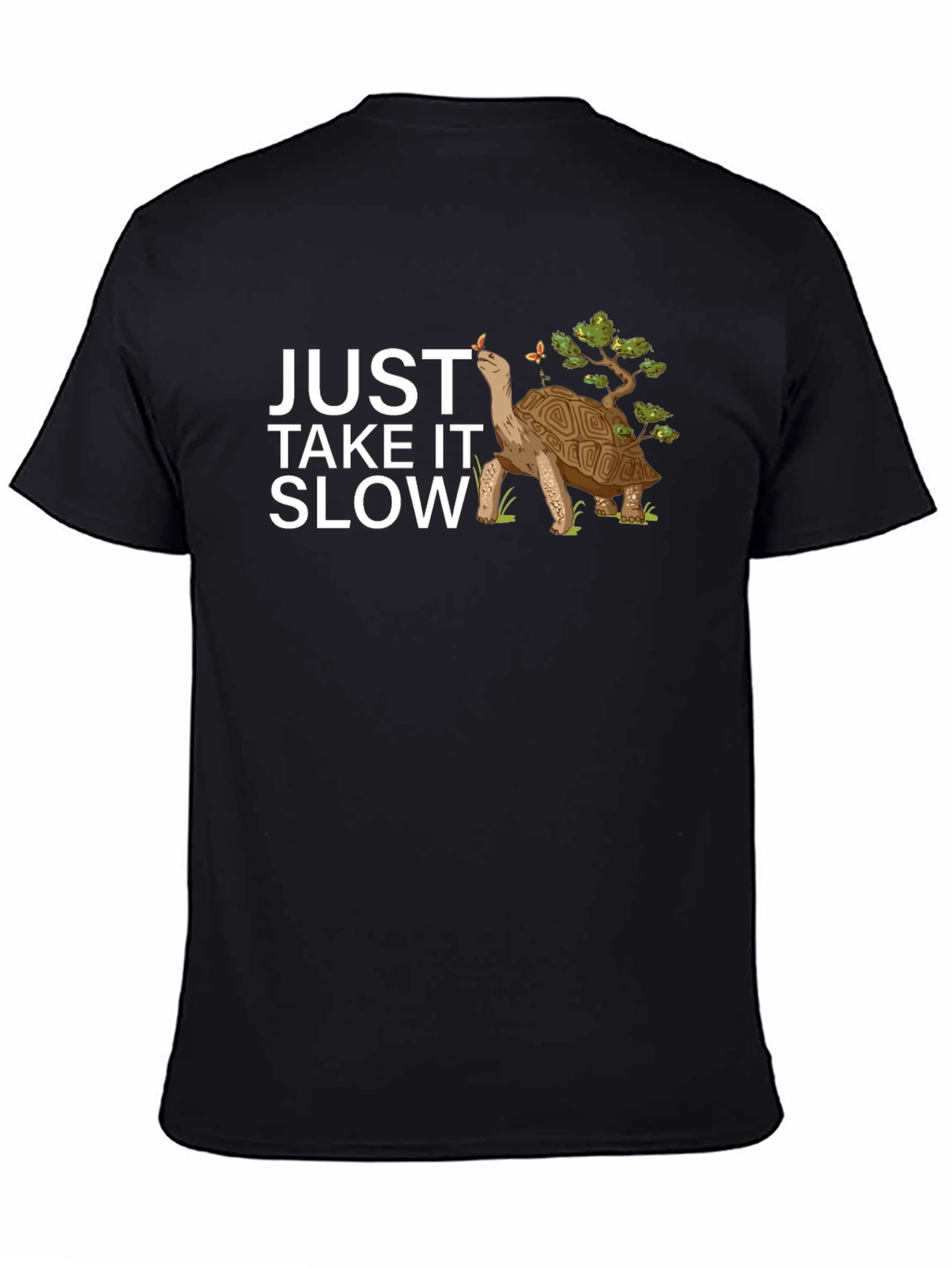 Just Take It Slow Turtle Black Graphic Tee