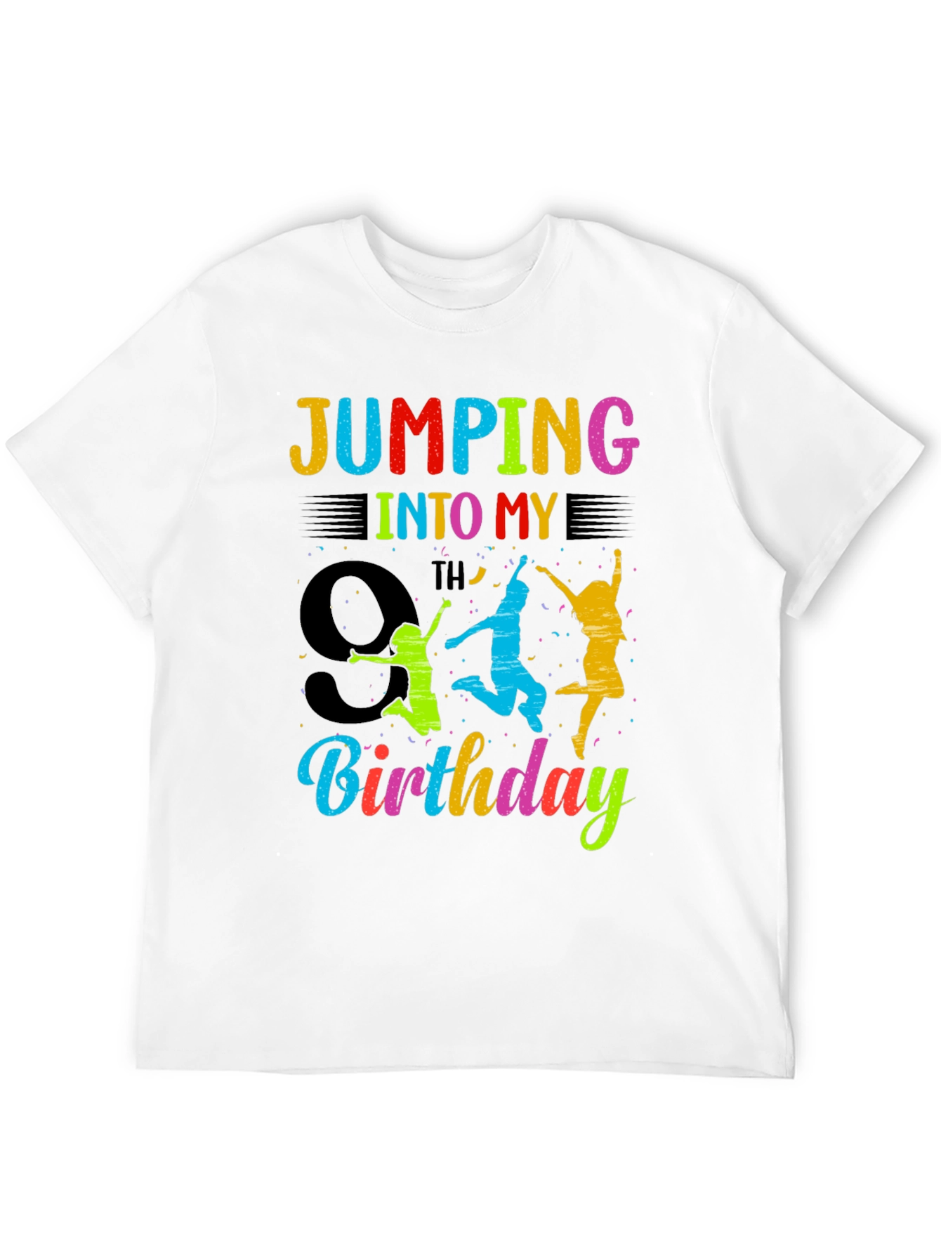 9th Birthday Jumping Graphic Tee