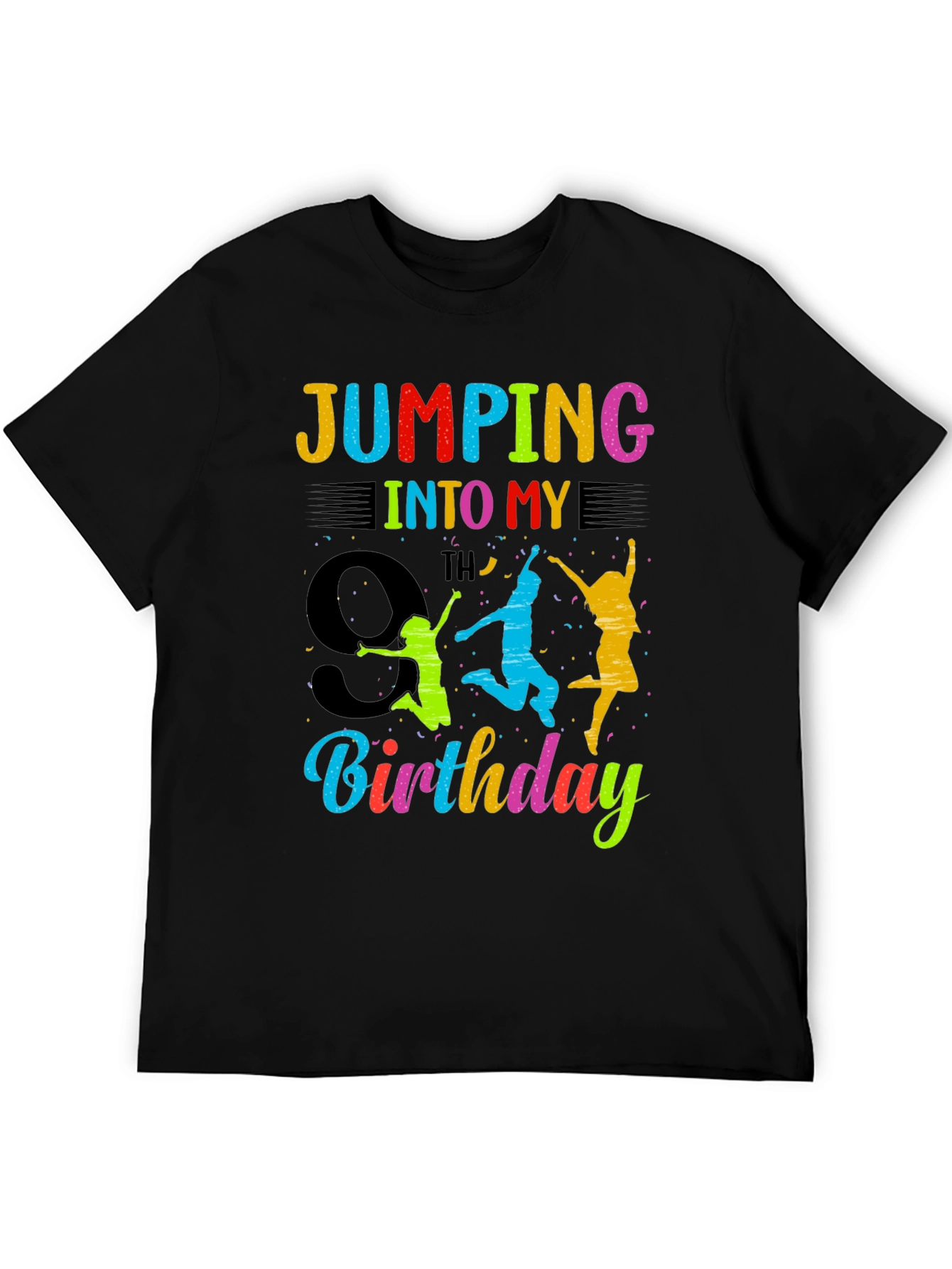 9th Birthday Jumping Graphic Tee