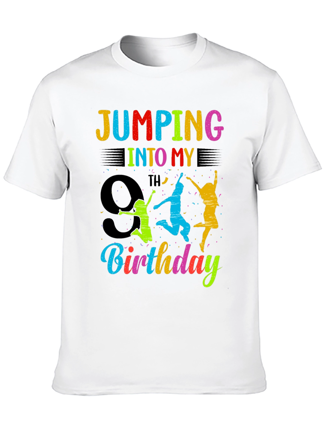 9th Birthday Jumping Graphic Tee