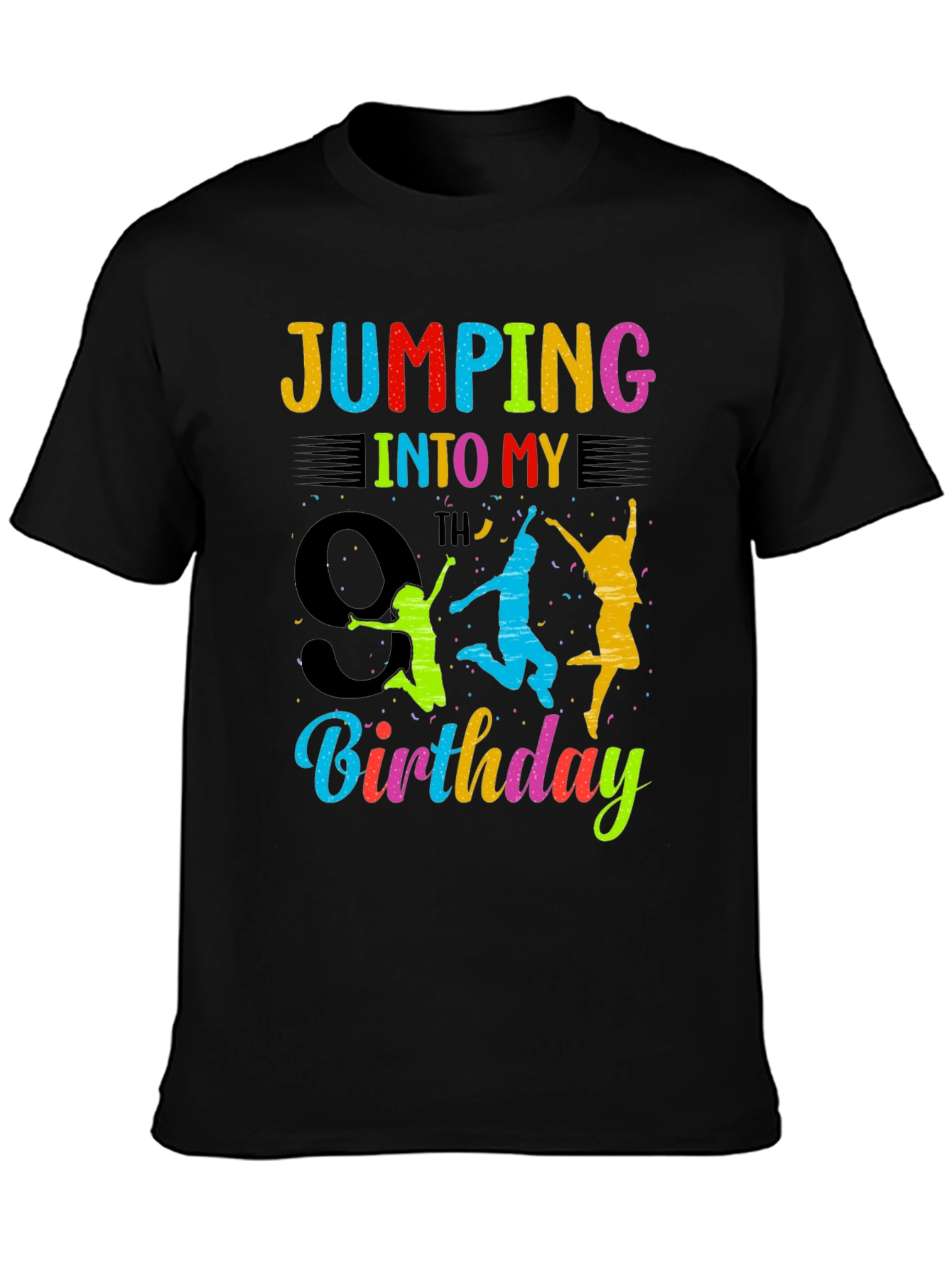 9th Birthday Jumping Graphic Tee
