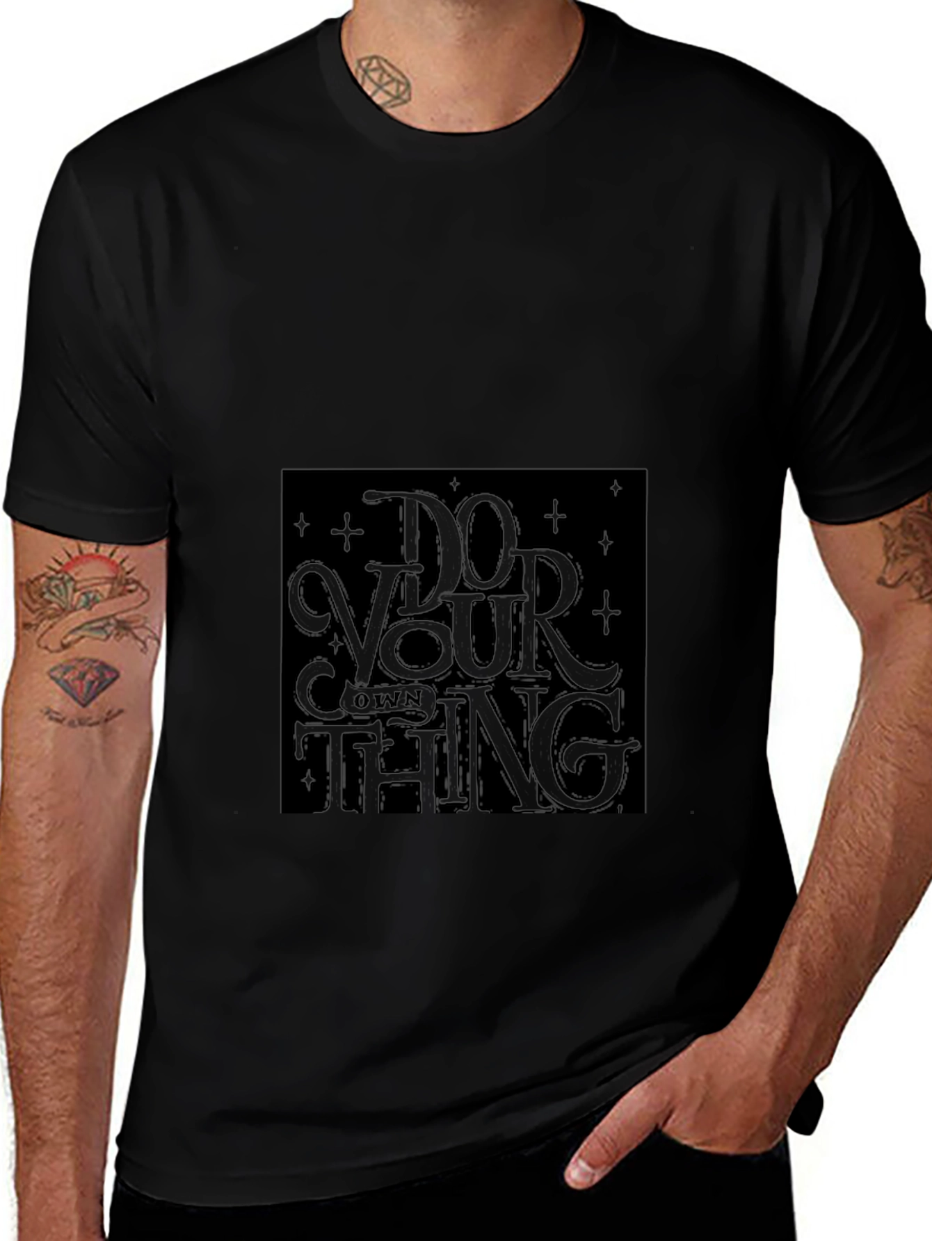 Do Your Own Thing Black Graphic Tee