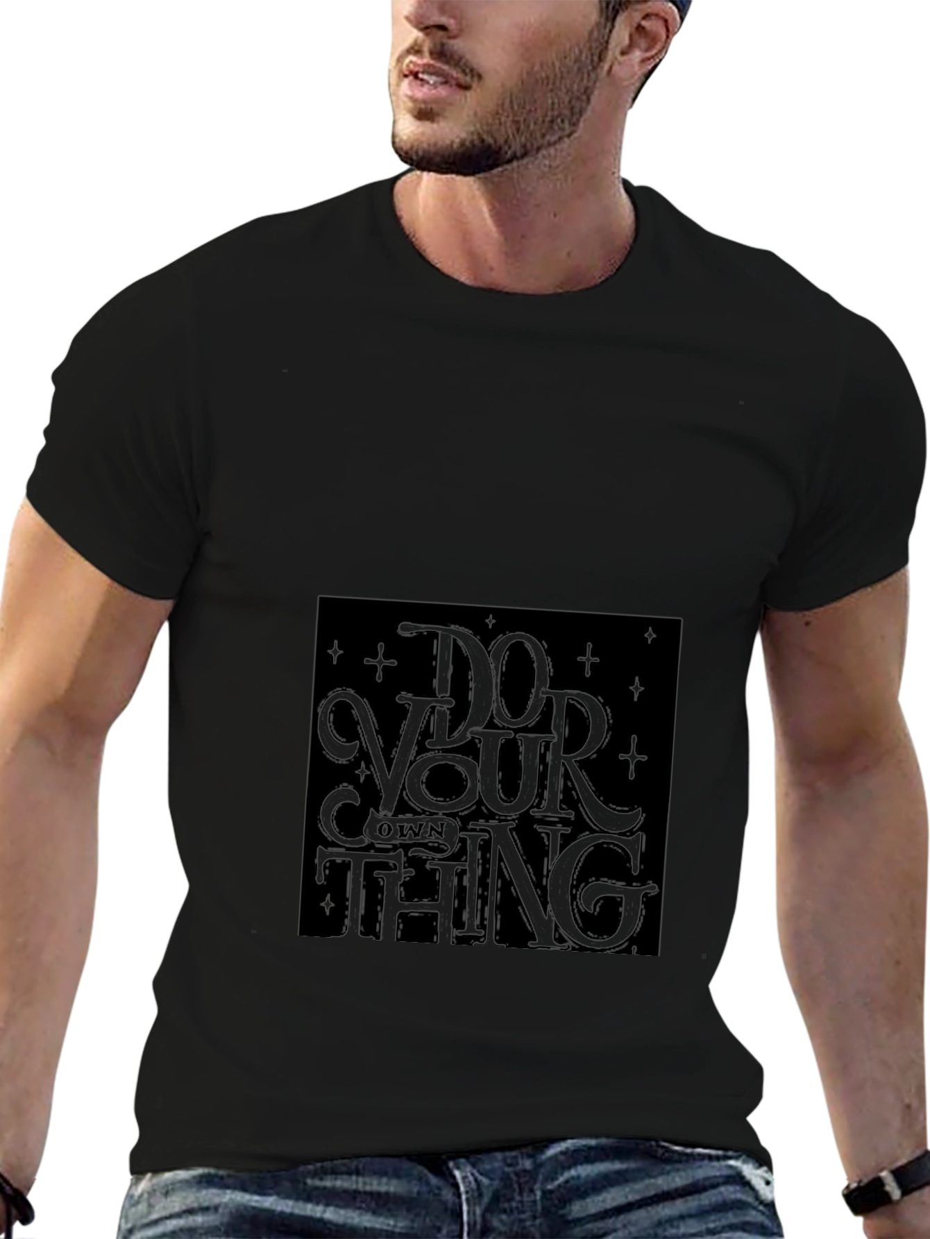 Do Your Own Thing Black Graphic Tee