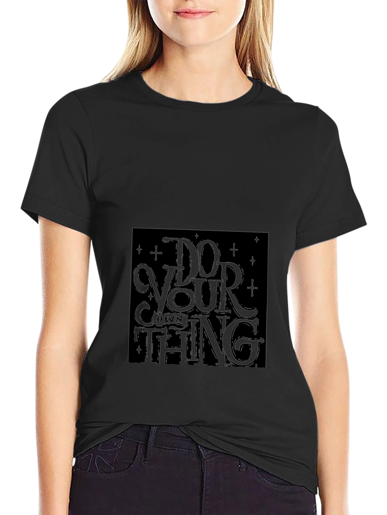 Do Your Own Thing Black Graphic Tee