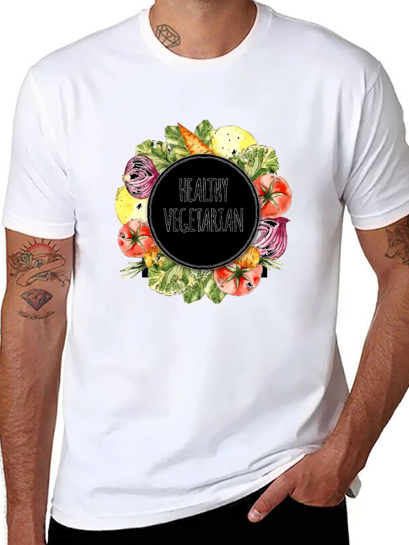 Healthy Vegetarian Graphic T-Shirt