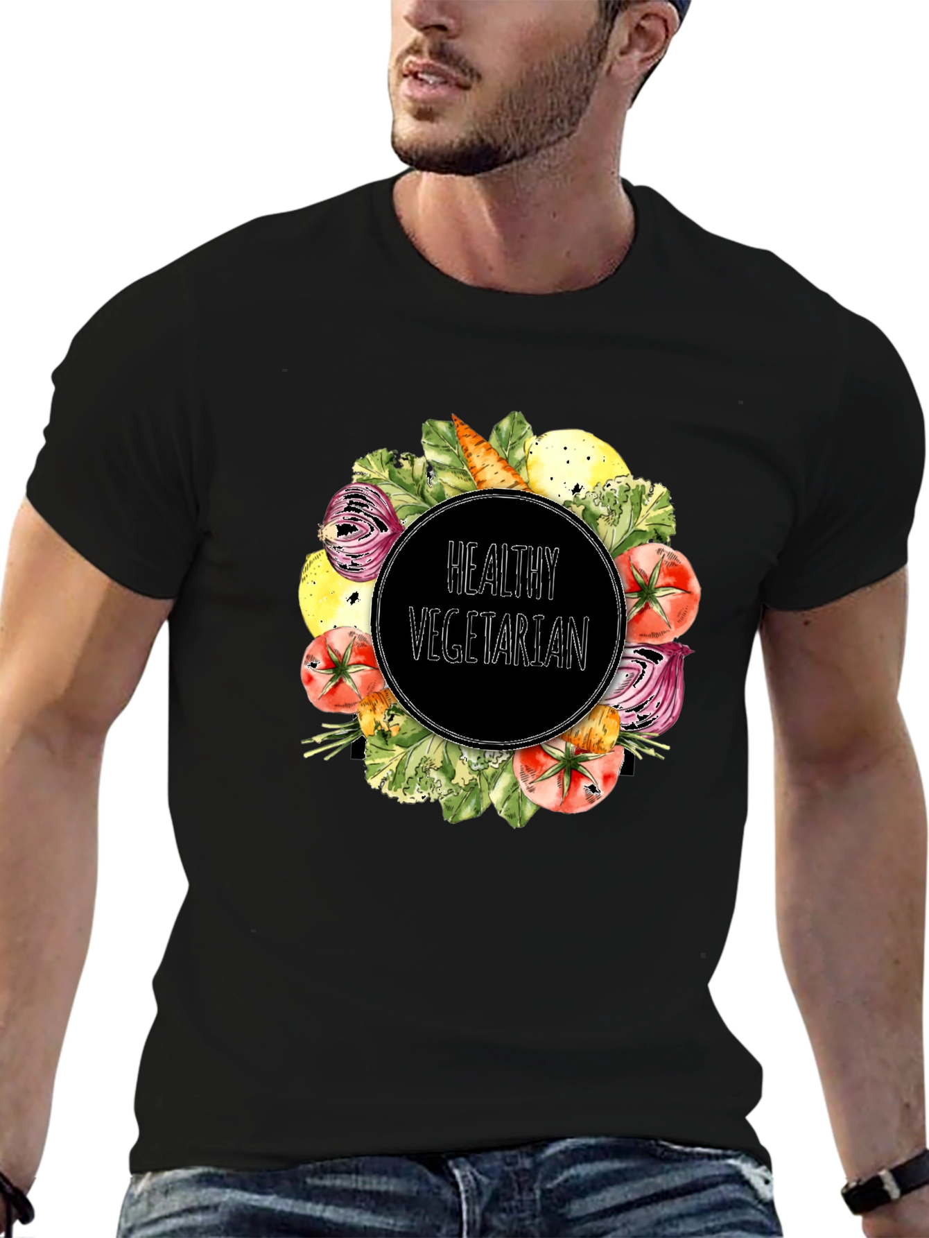 Healthy Vegetarian Graphic T-Shirt