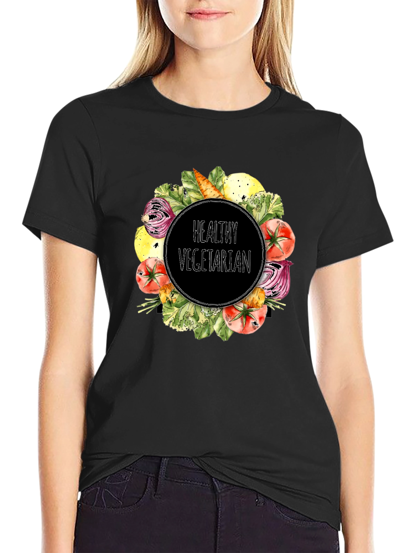 Healthy Vegetarian Graphic T-Shirt