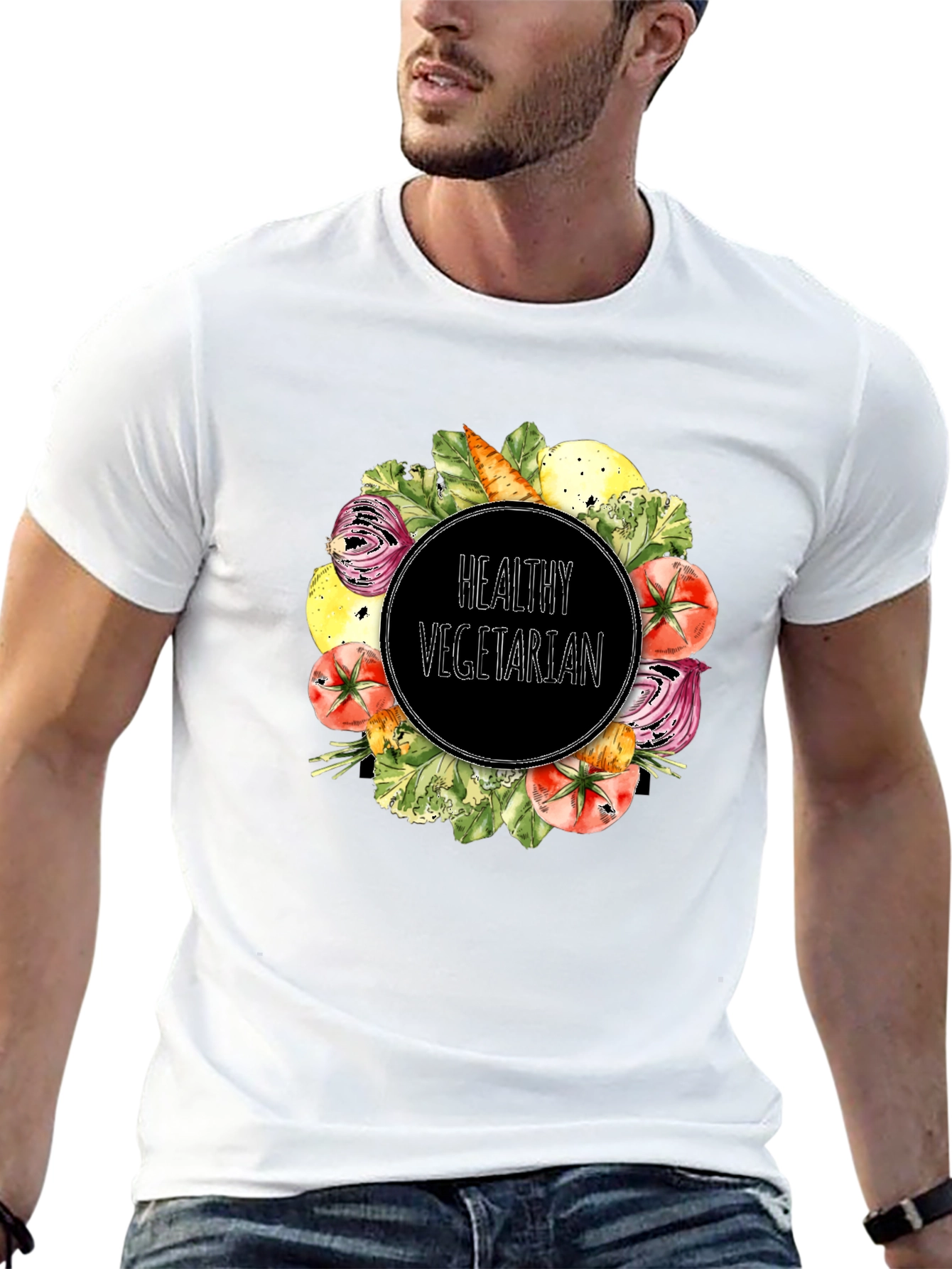 Healthy Vegetarian Graphic T-Shirt