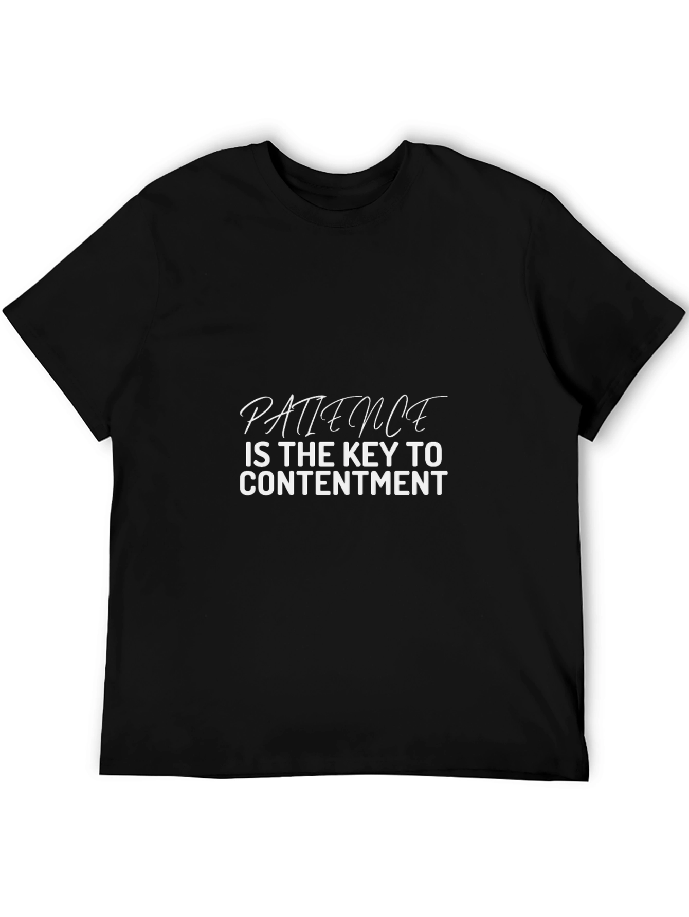 Patience is Key T-Shirt - Black Inspirational Quote