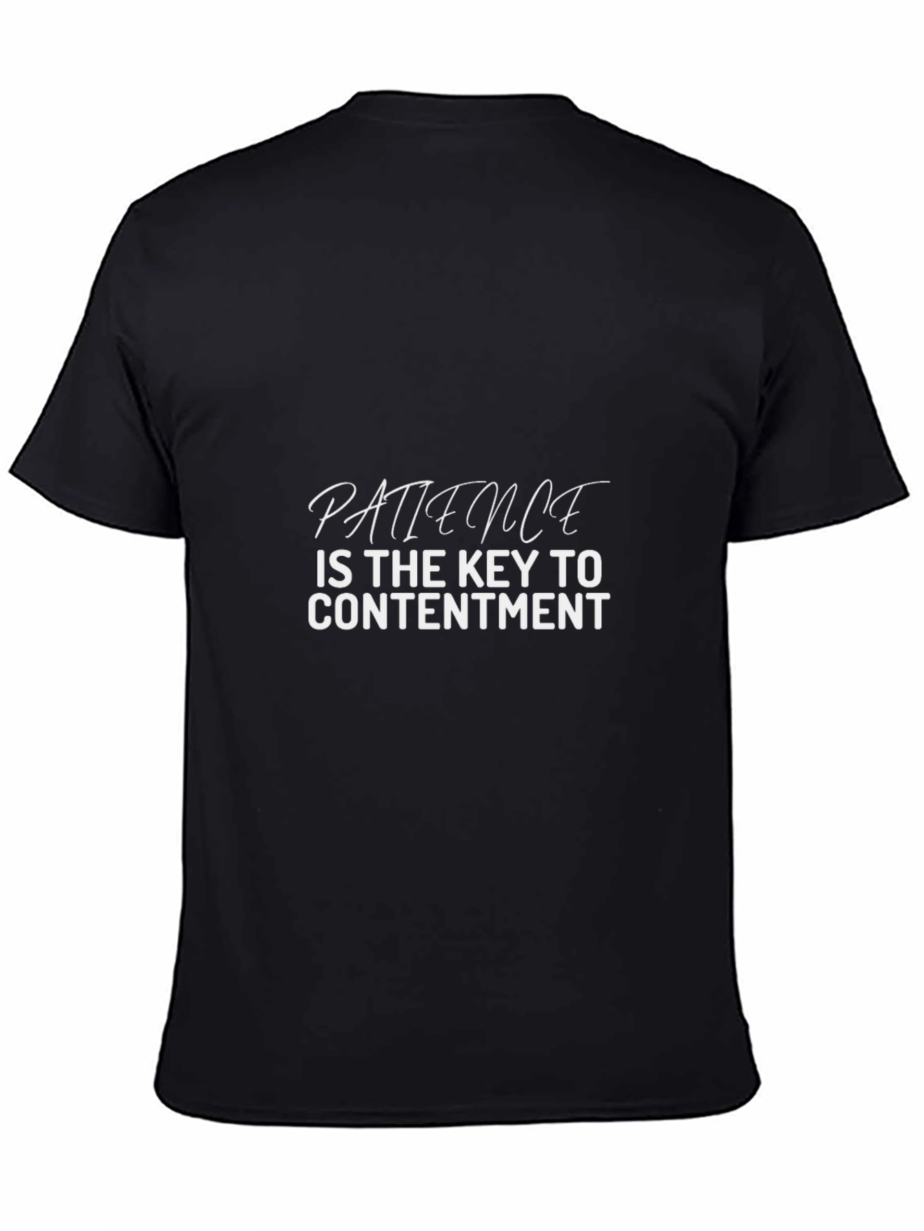 Patience is Key T-Shirt - Black Inspirational Quote