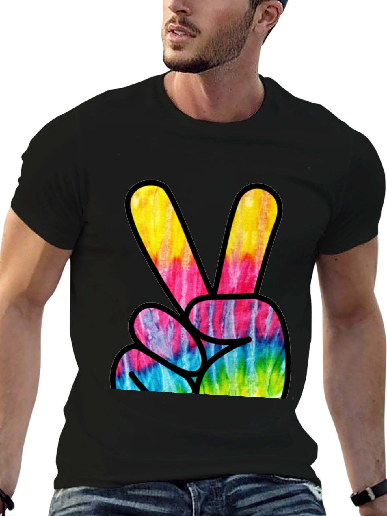 Tie-Dye Peace Sign Graphic Tee