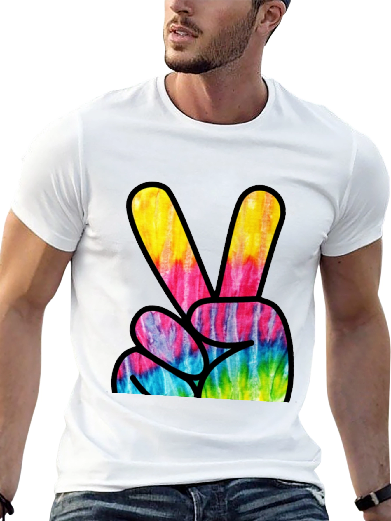 Tie-Dye Peace Sign Graphic Tee