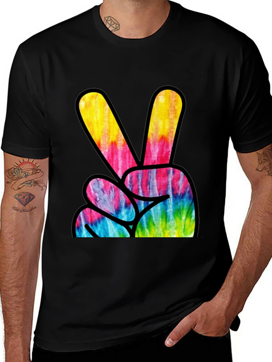 Tie-Dye Peace Sign Graphic Tee
