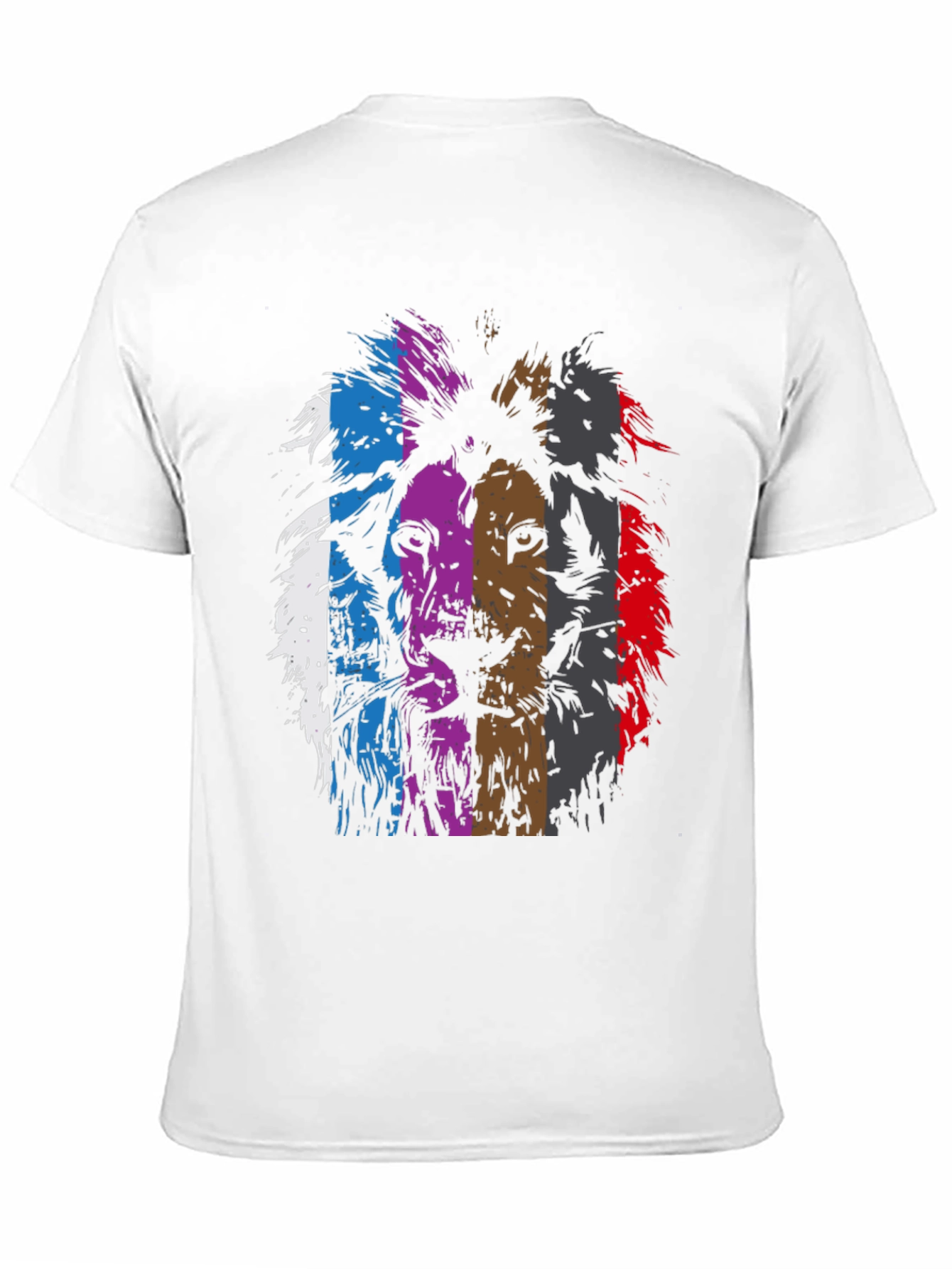 Lion Graphic Print Mens Black T-Shirt