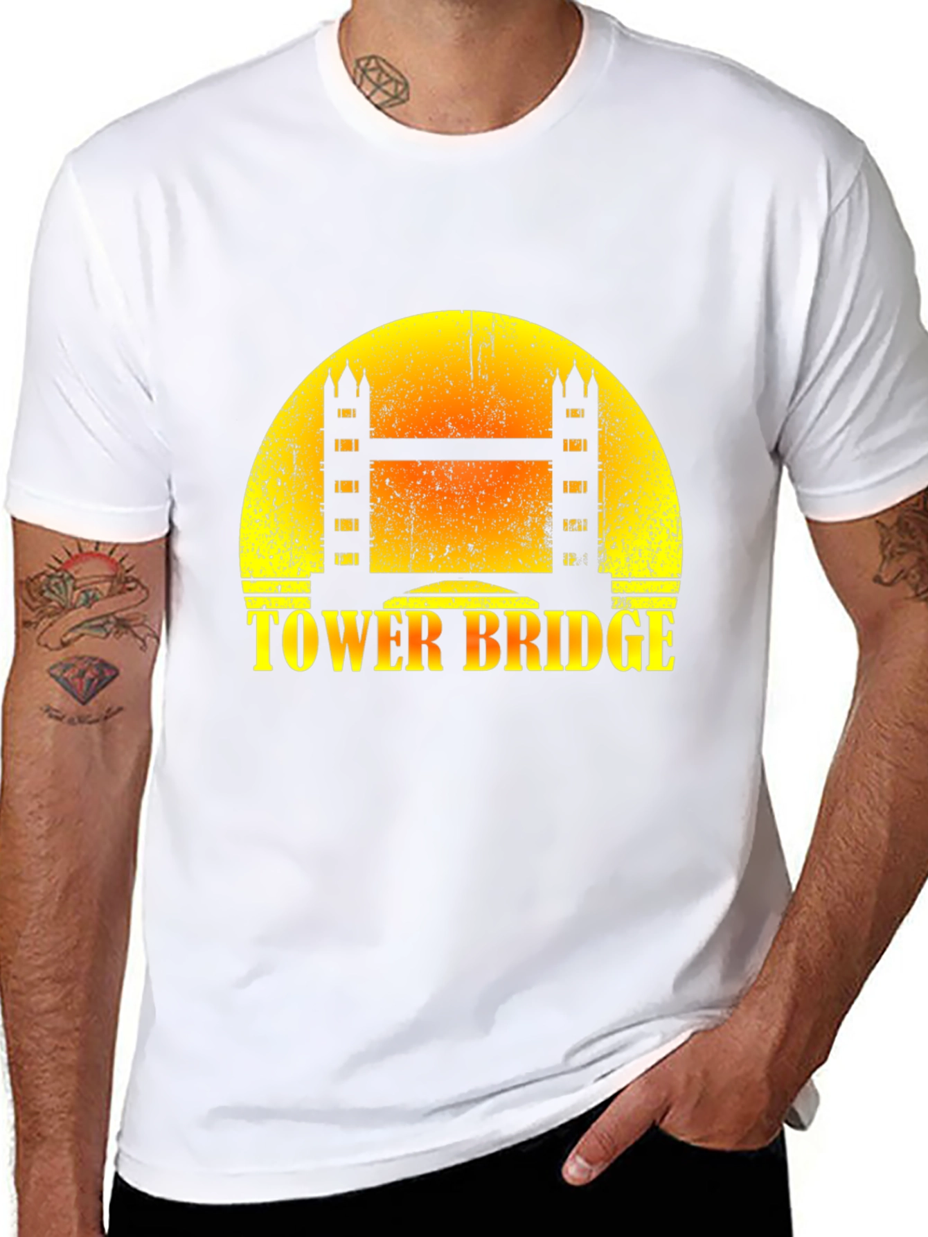 Tower Bridge Sunset Graphic T-Shirt