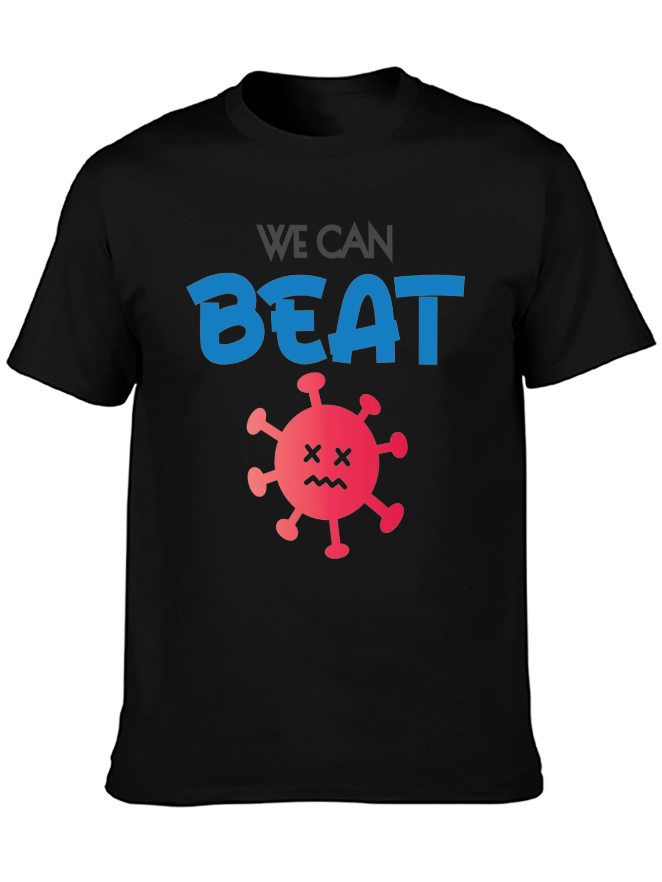 We Can Beat It Black Graphic T-Shirt