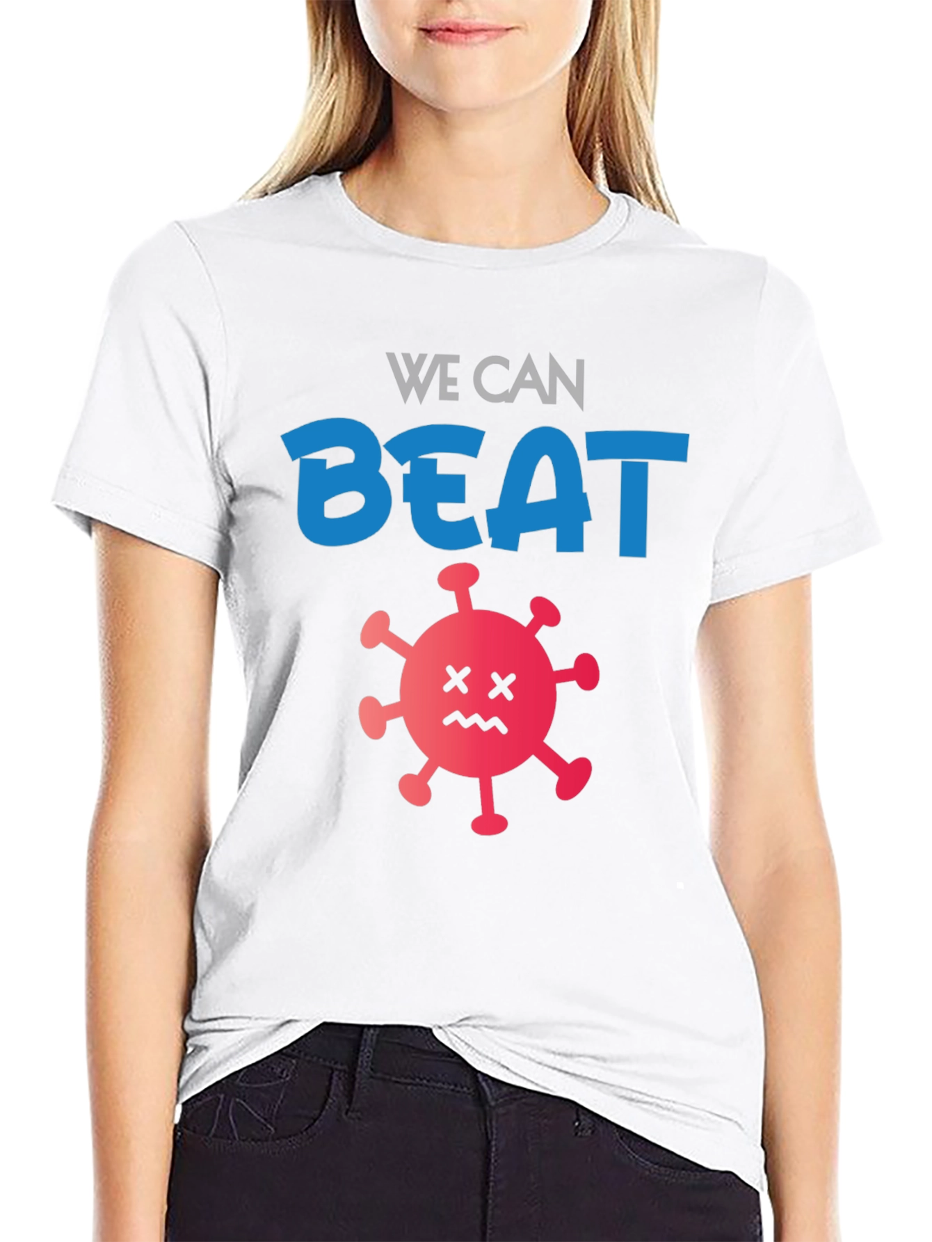 We Can Beat It Black Graphic T-Shirt