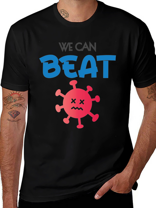 We Can Beat It Black Graphic T-Shirt