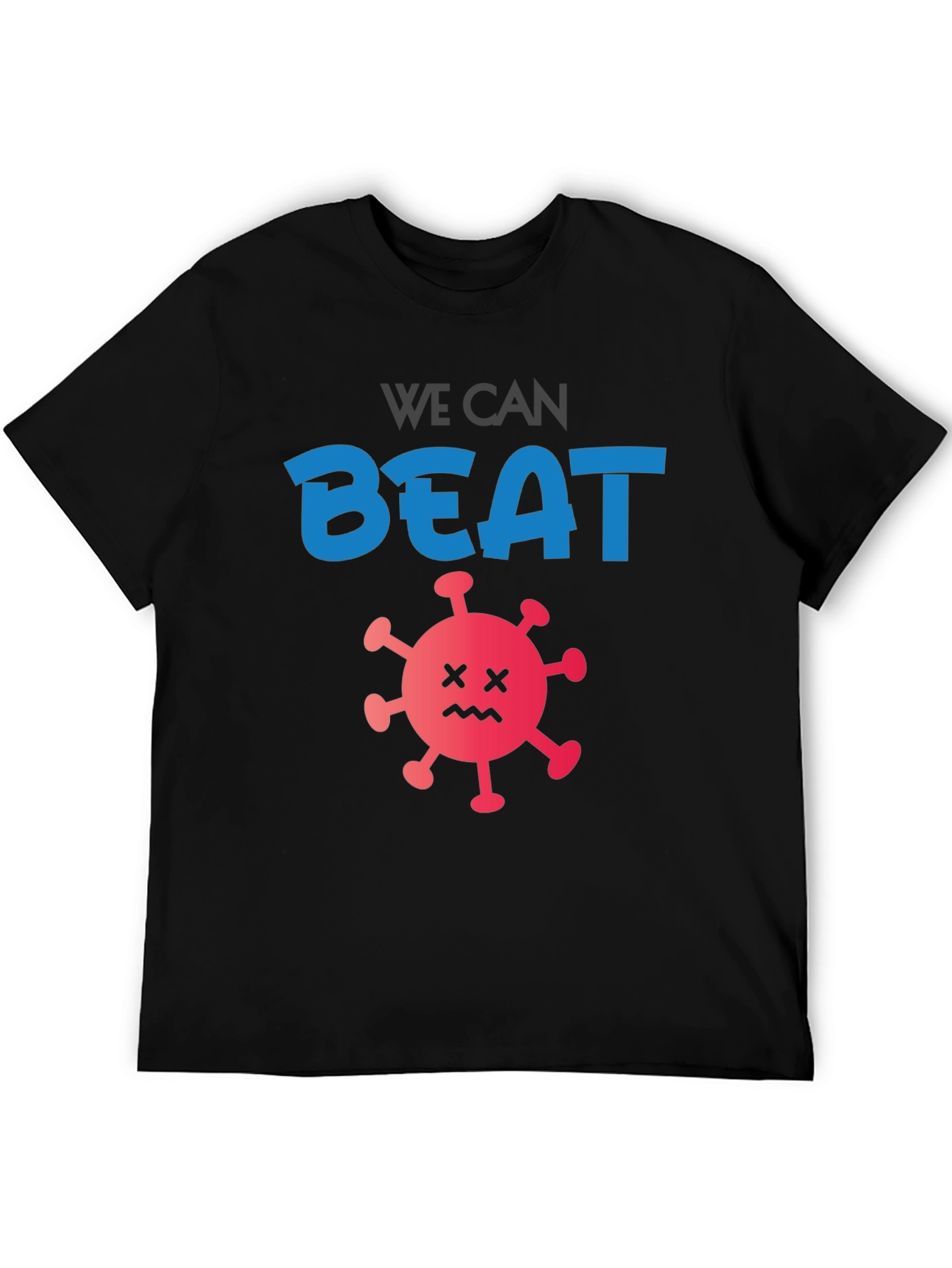 We Can Beat It Black Graphic T-Shirt