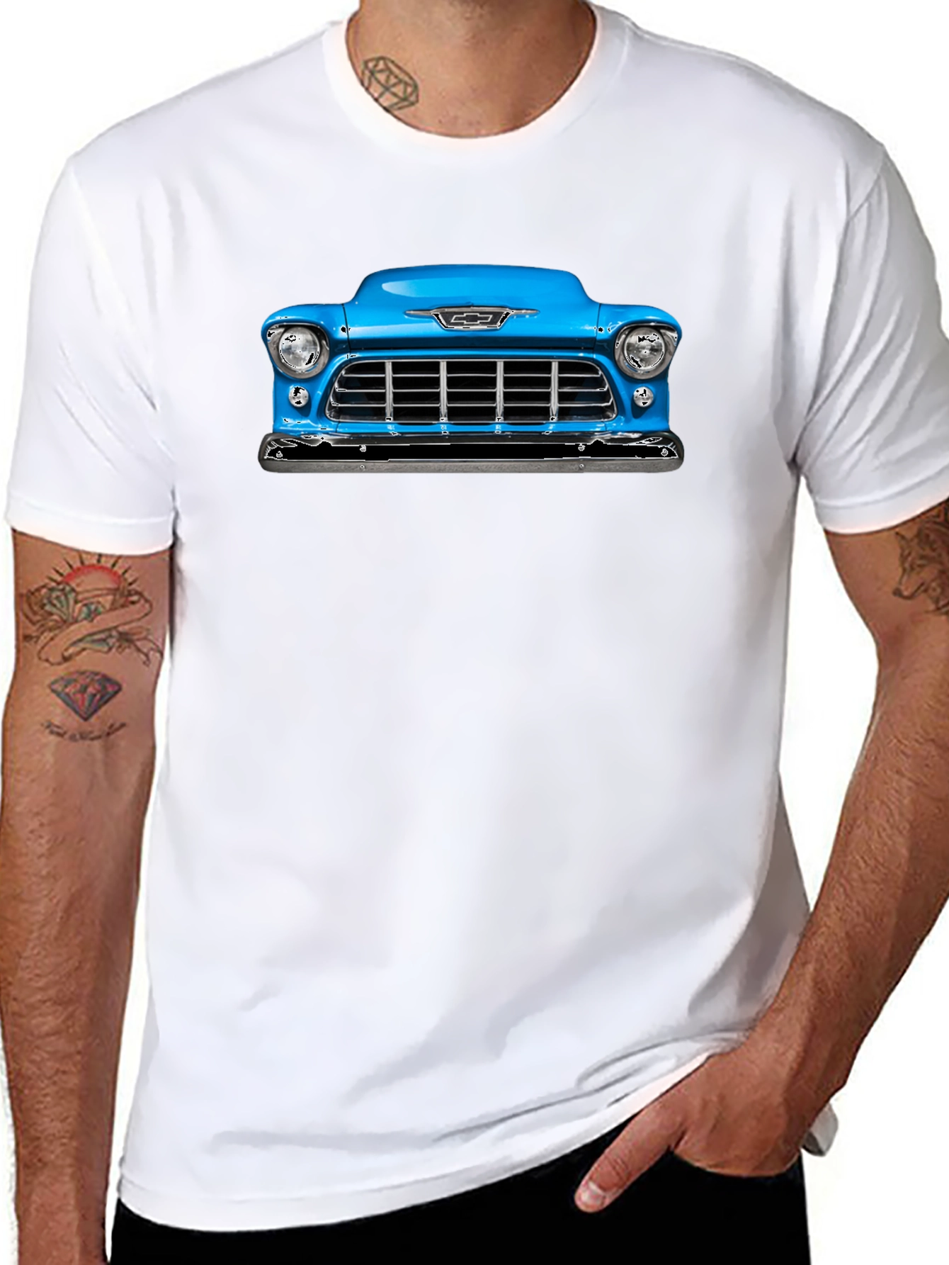 Retro Car Graphic Tee - Mens Black T-Shirt