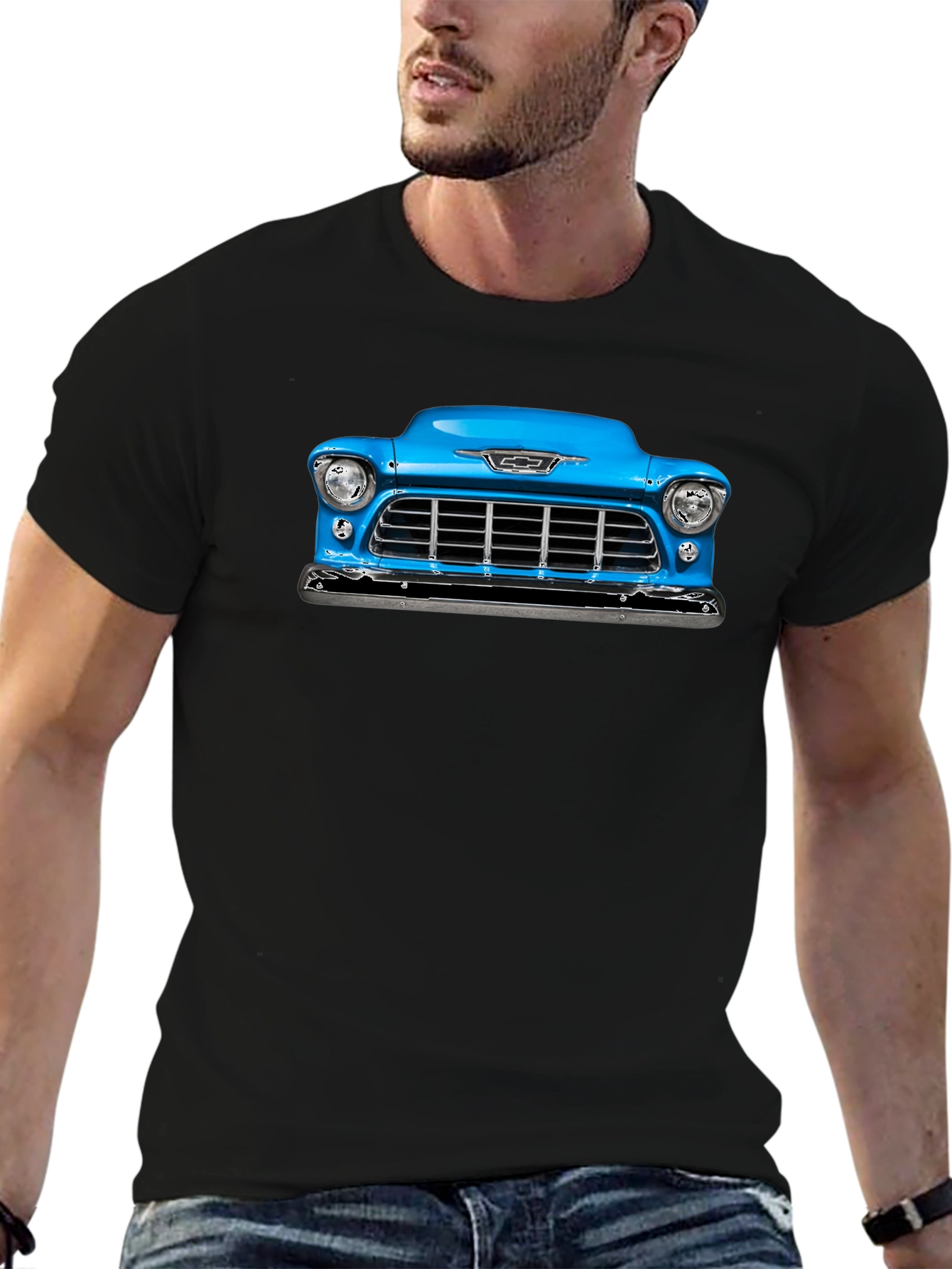 Retro Car Graphic Tee - Mens Black T-Shirt