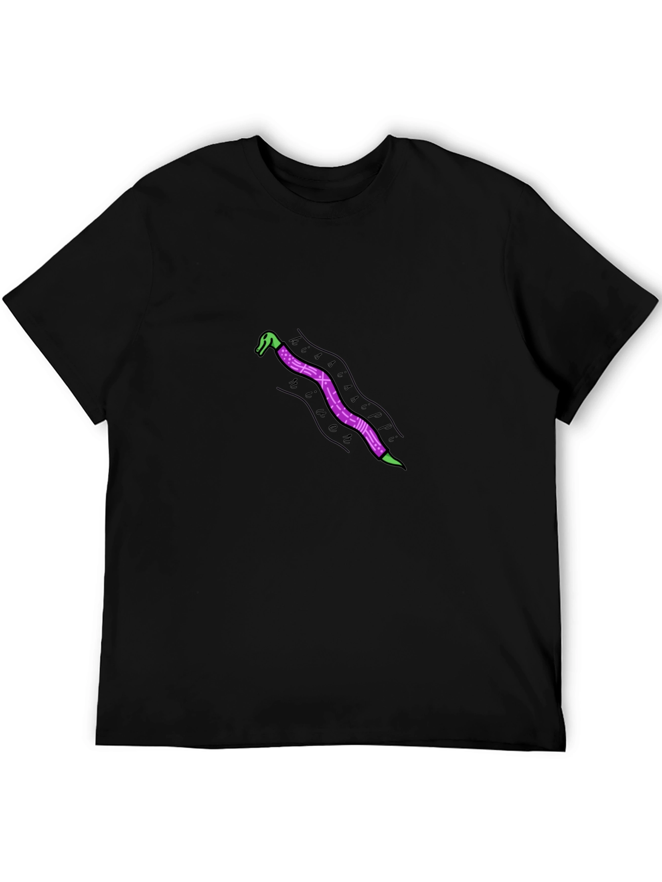 Mississippi River Snake Black T-Shirt