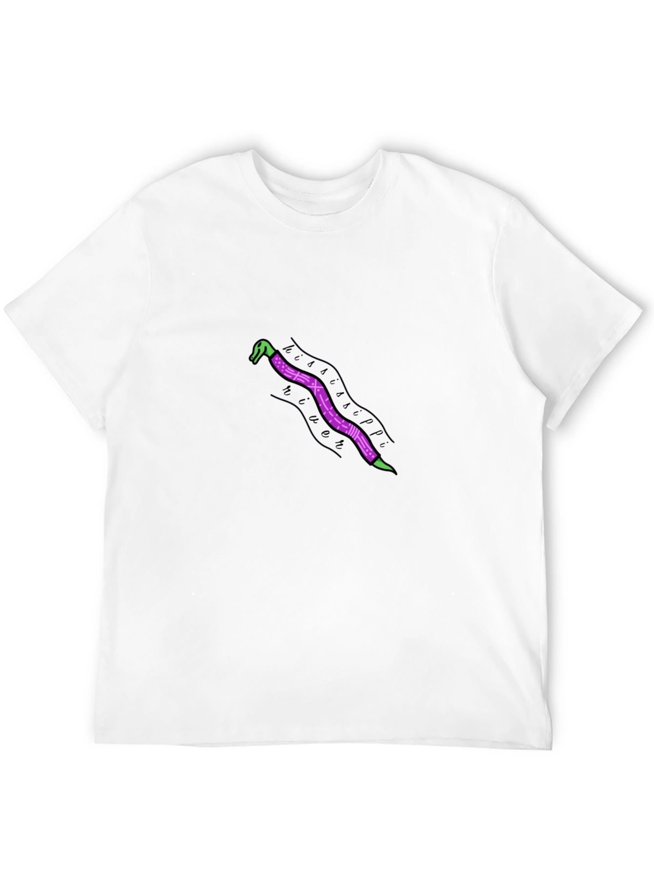 Mississippi River Snake Black T-Shirt