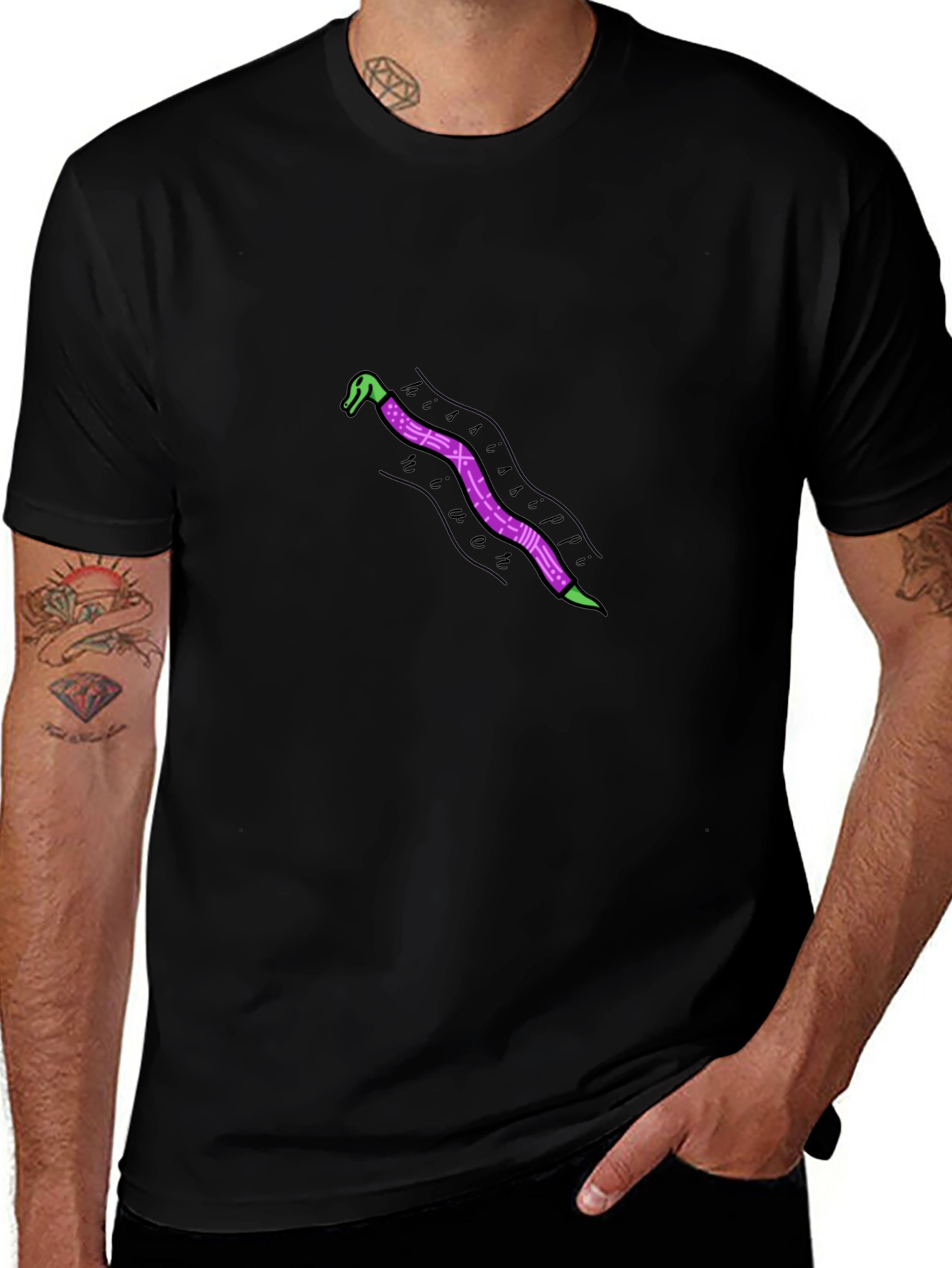 Mississippi River Snake Black T-Shirt