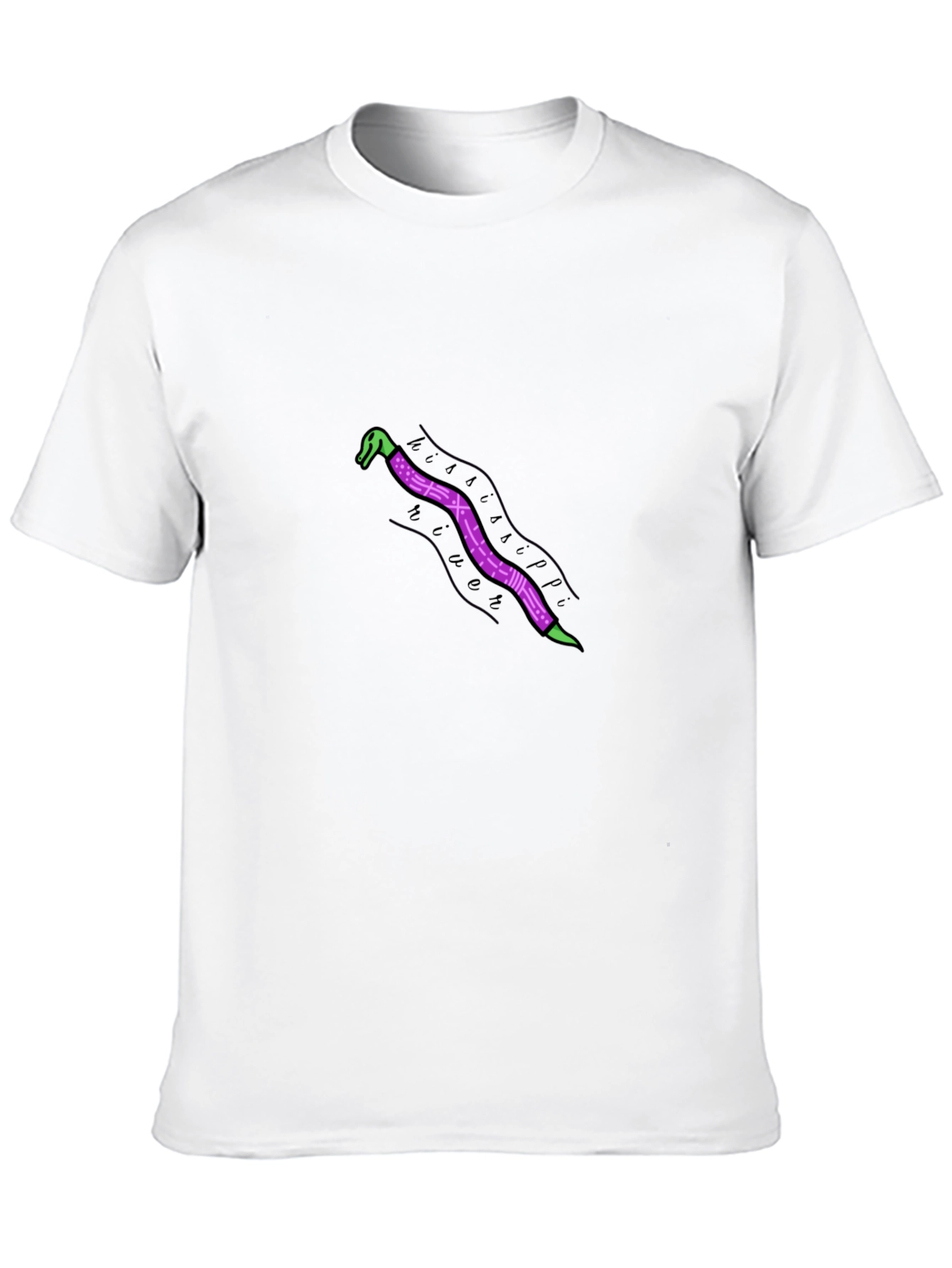 Mississippi River Snake Black T-Shirt