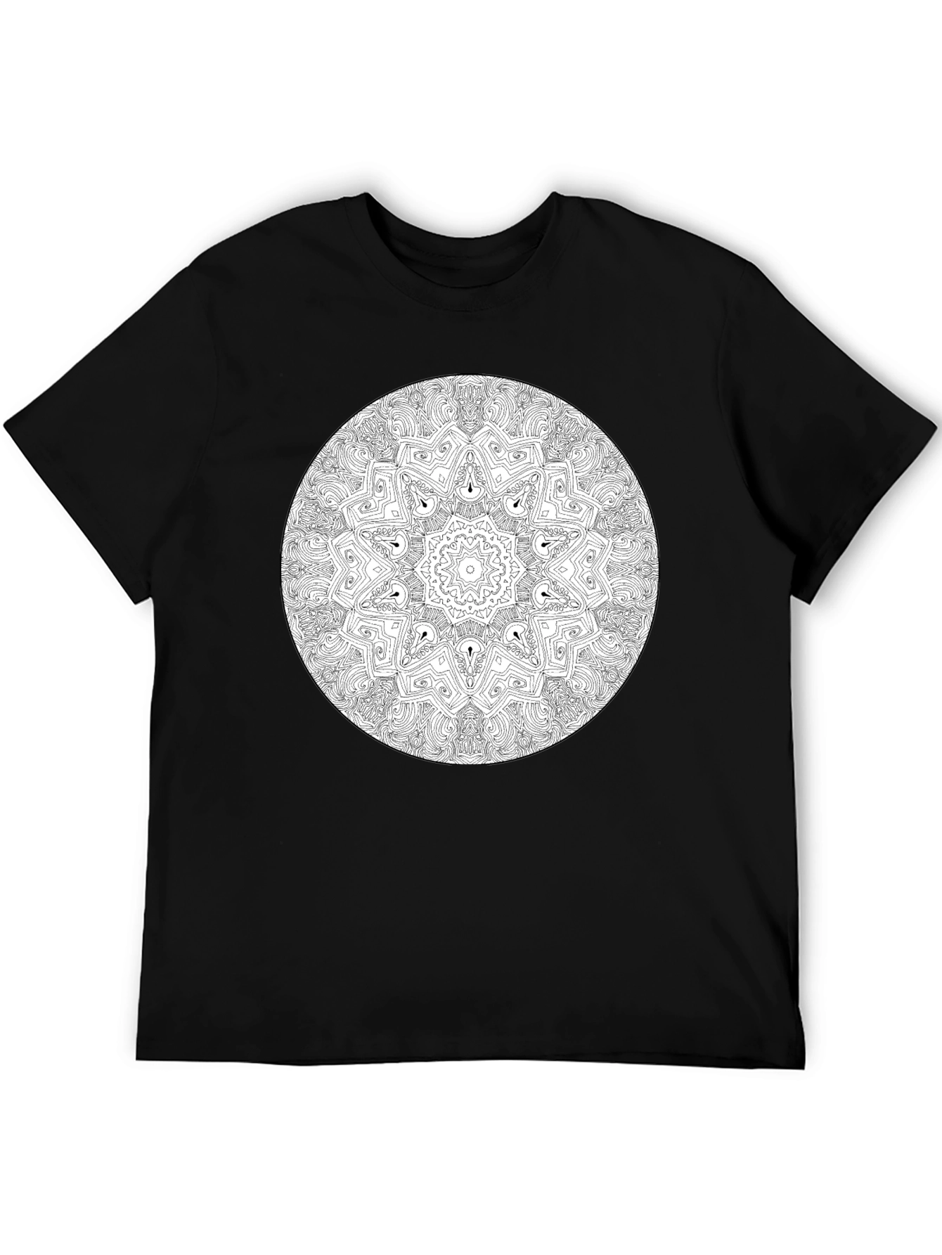 Mandala Design Black T-Shirt - Unisex