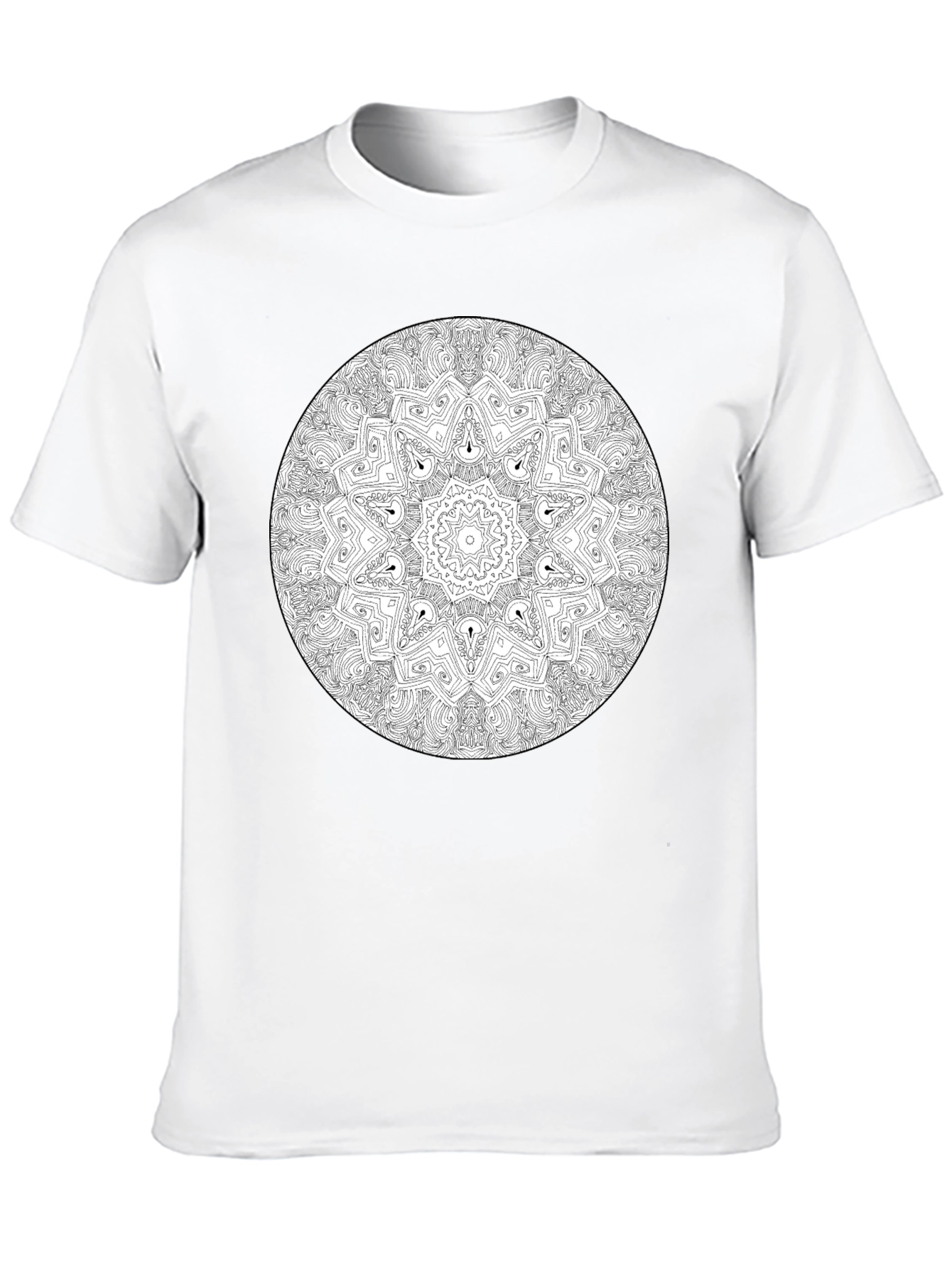 Mandala Design Black T-Shirt - Unisex