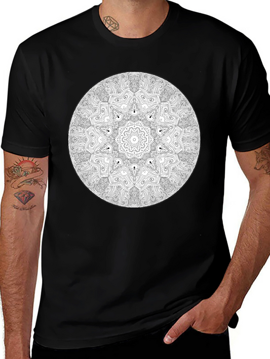 Mandala Design Black T-Shirt - Unisex