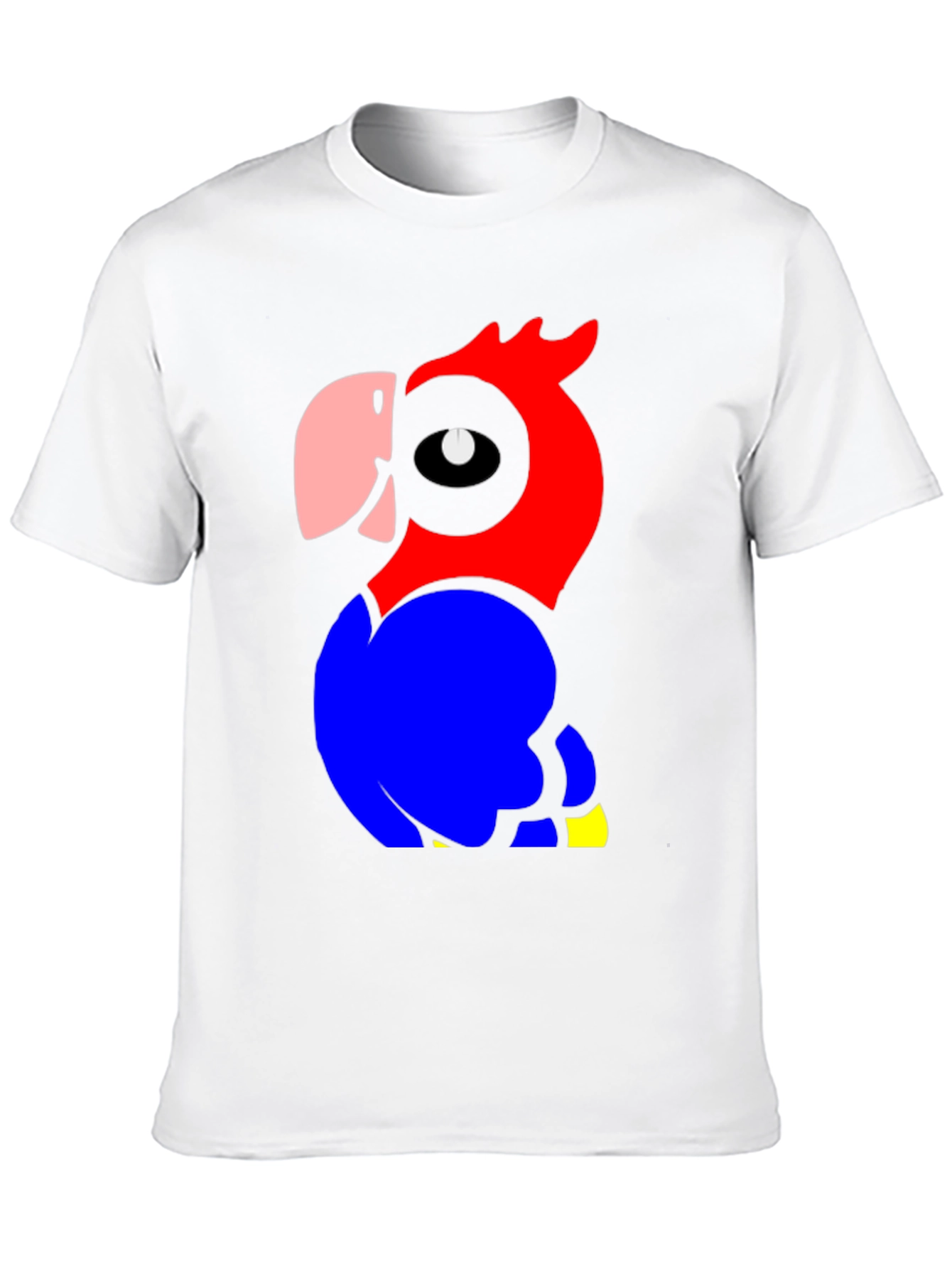 Parrot Graphic Tee - Mens Black Cotton T-Shirt