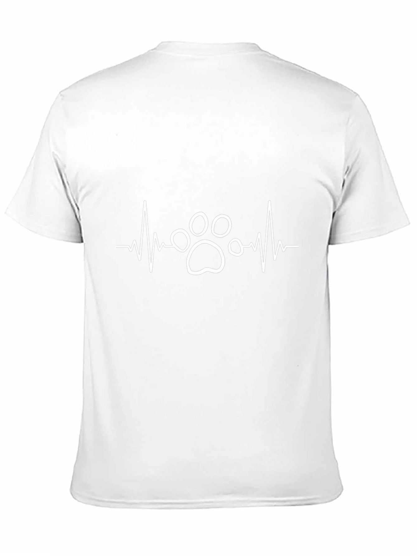 Dog Paw Heartbeat Graphic Tee - Black