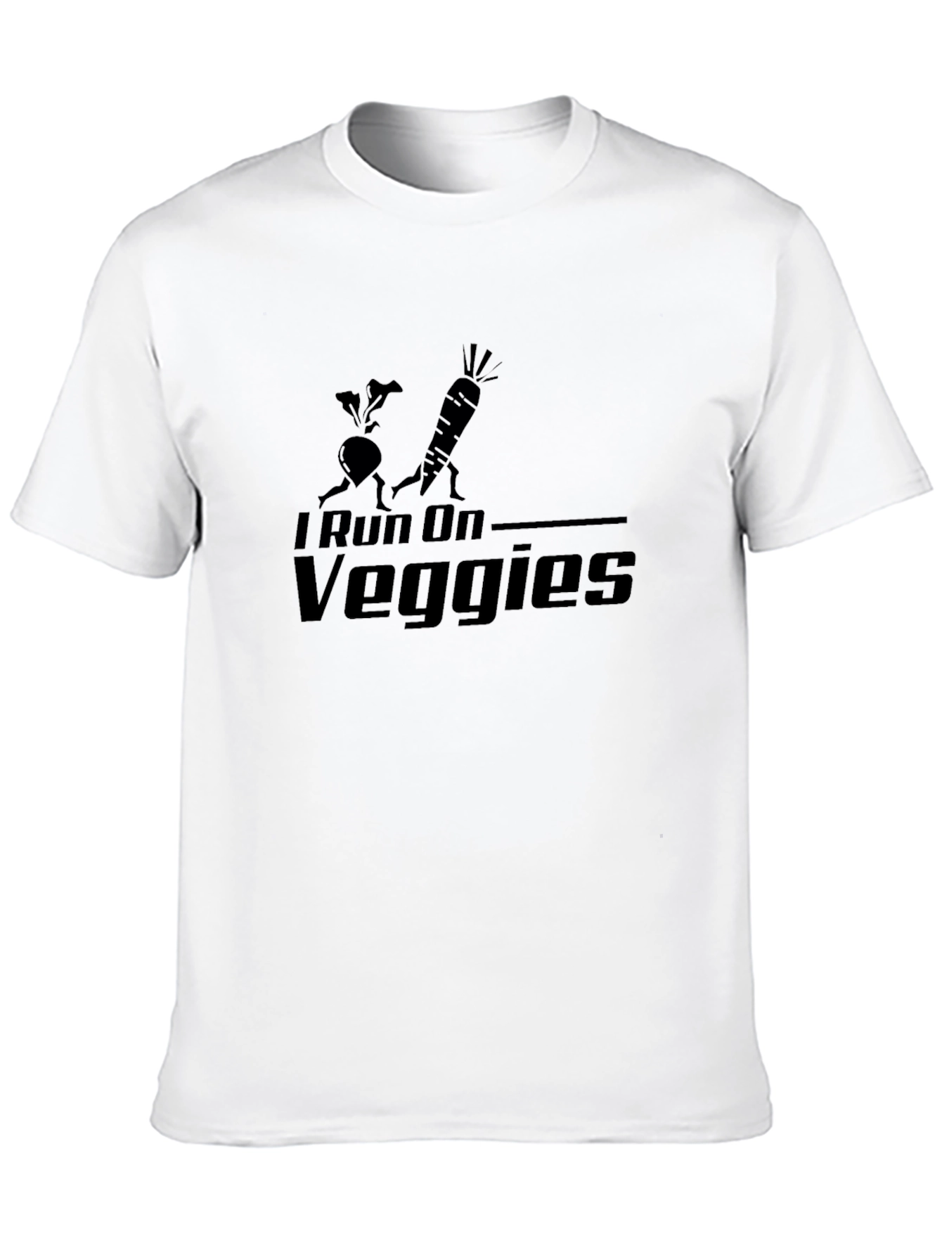 I Run On Veggies T-Shirt - Black