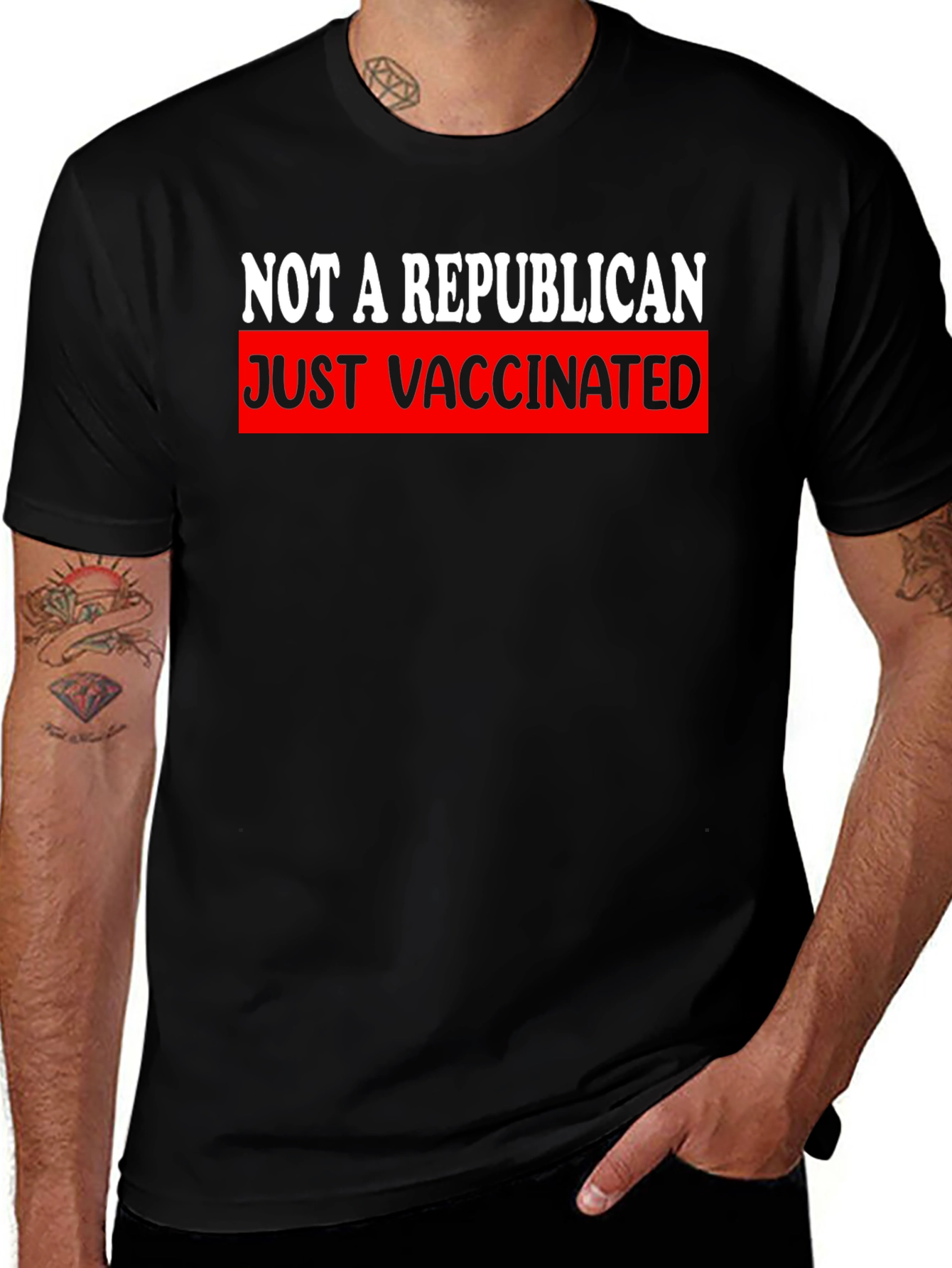 Just Vaccinated T-Shirt - Not A Republican Tee
