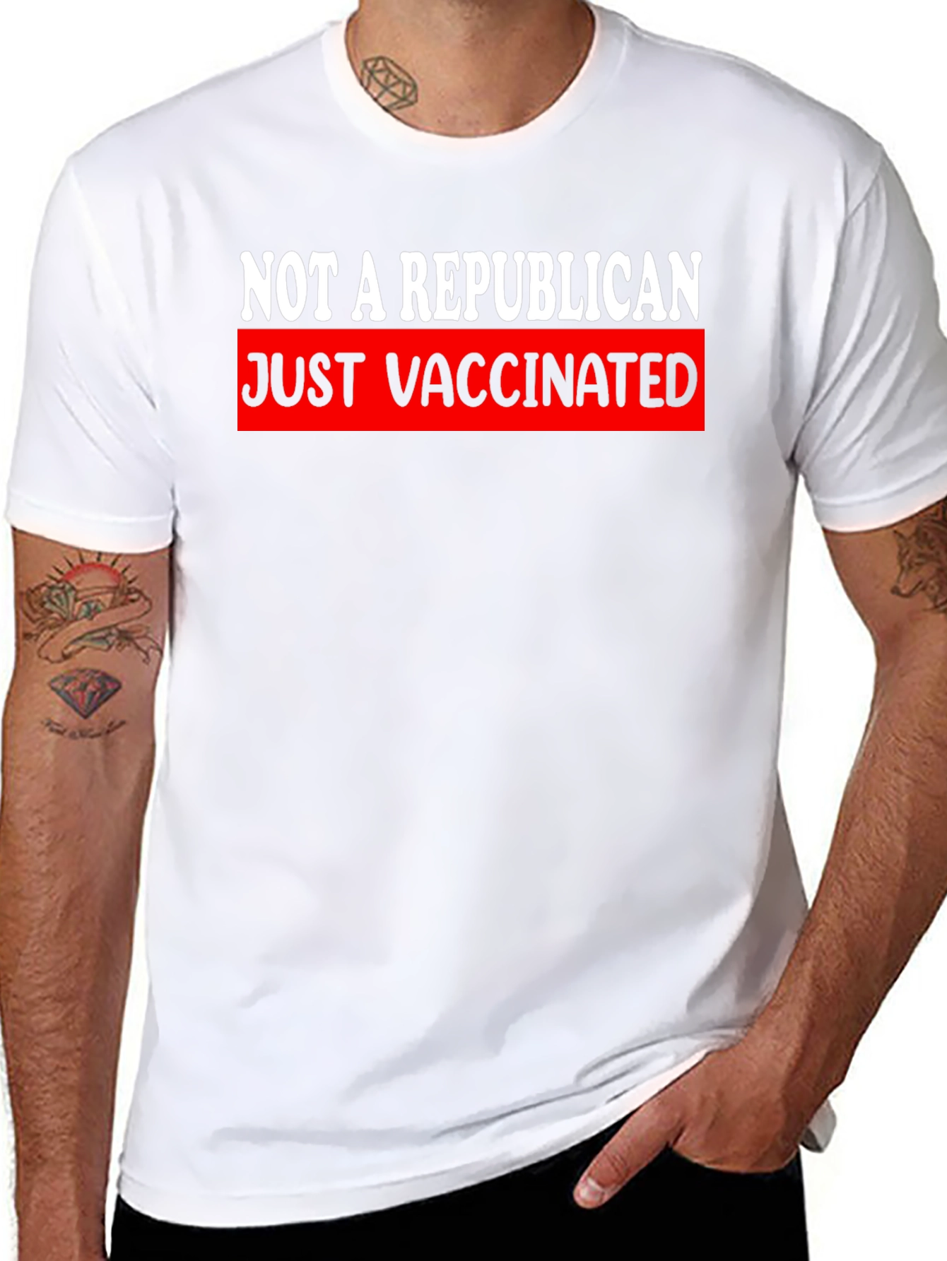 Just Vaccinated T-Shirt - Not A Republican Tee