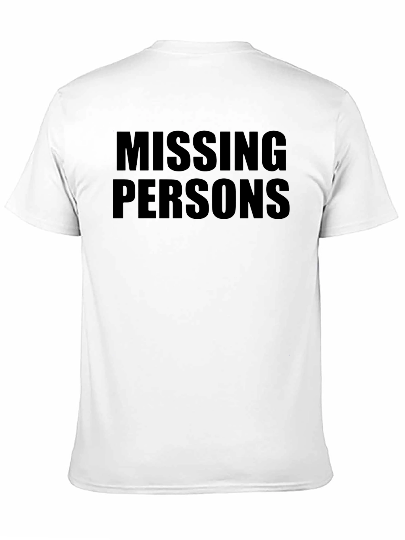 Missing Persons Graphic Tee - Classic Black Cotton T-Shirt