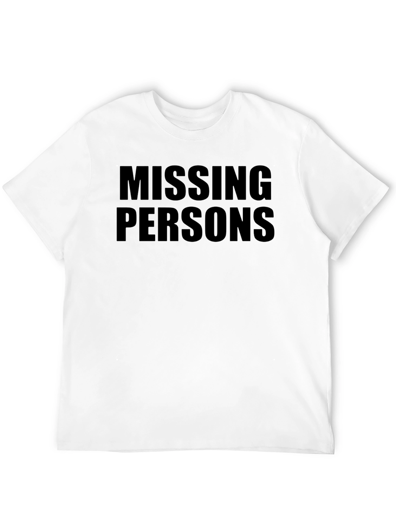 Missing Persons Graphic Tee - Classic Black Cotton T-Shirt