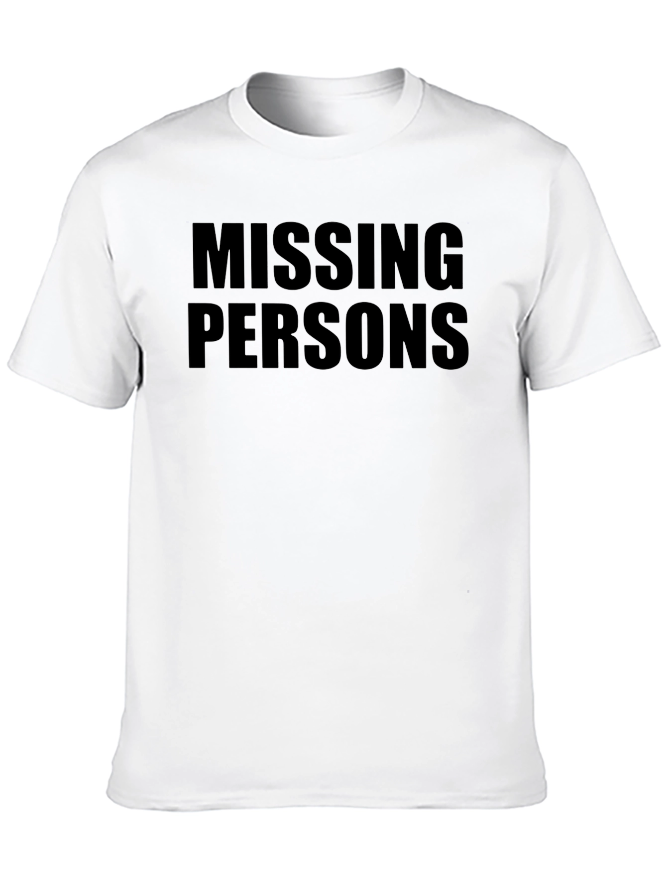 Missing Persons Graphic Tee - Classic Black Cotton T-Shirt