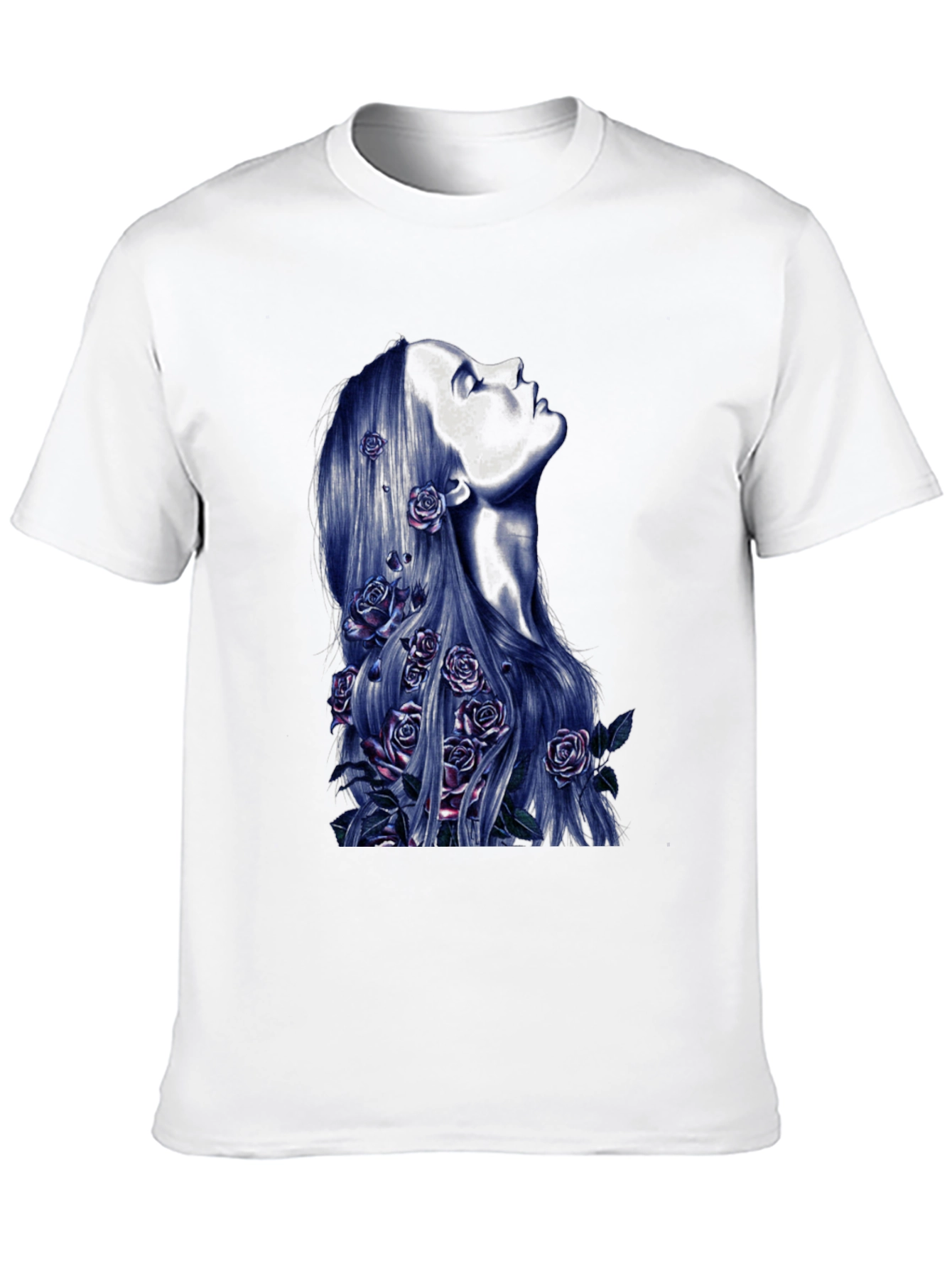 Floral Silhouette Graphic Tee - Black Unisex T-Shirt