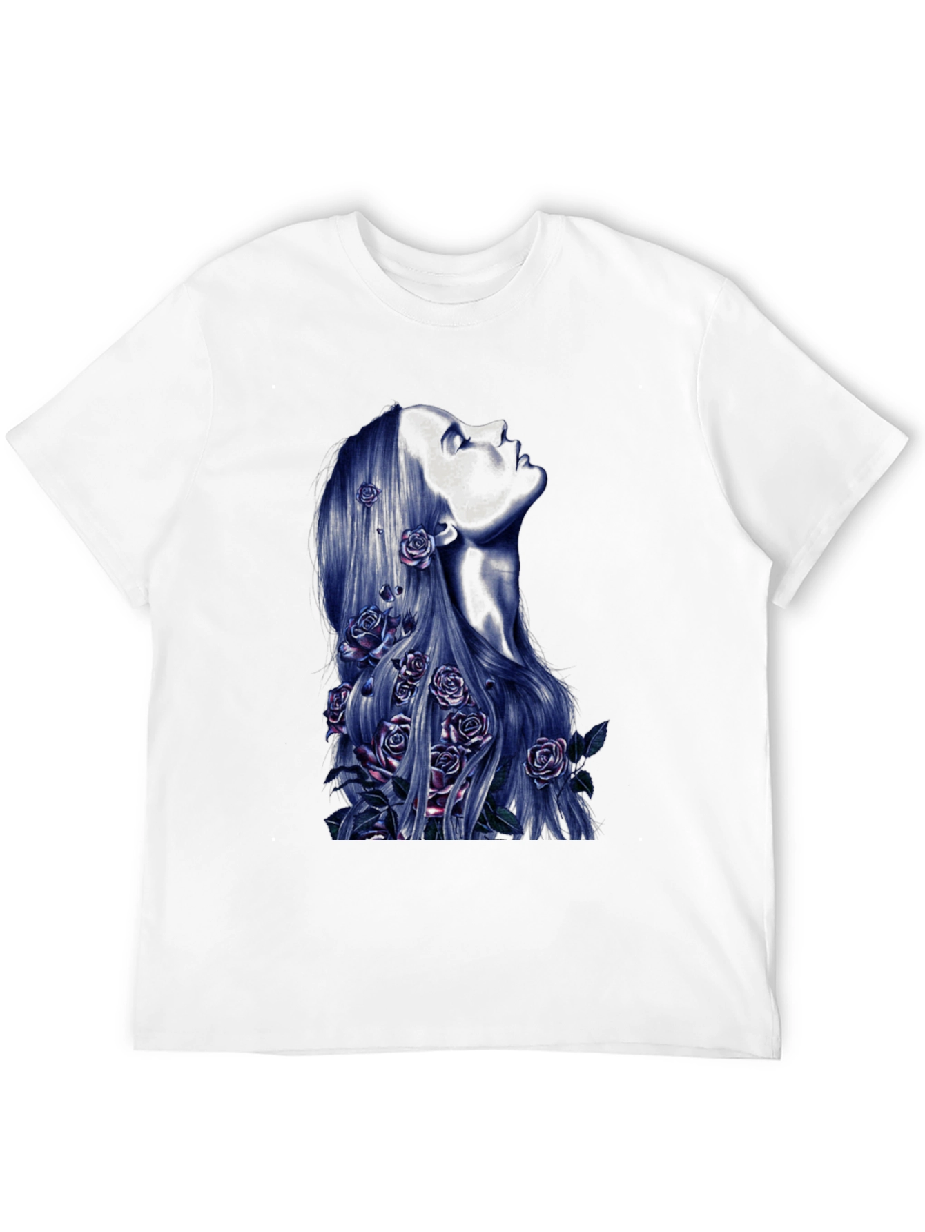 Floral Silhouette Graphic Tee - Black Unisex T-Shirt