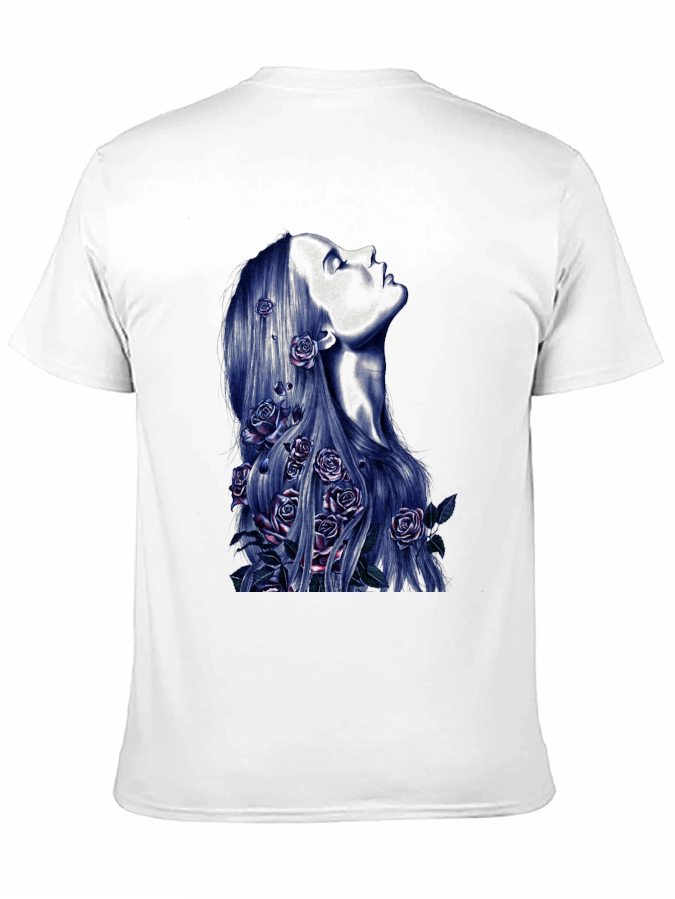 Floral Silhouette Graphic Tee - Black Unisex T-Shirt