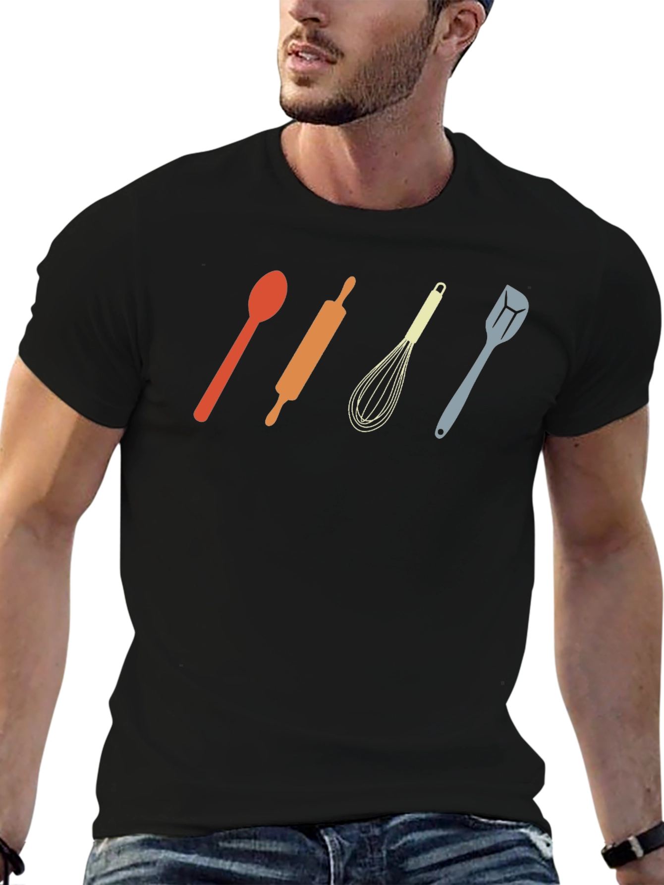 Retro Cooking Utensil T-Shirt - Chef Baker Gift