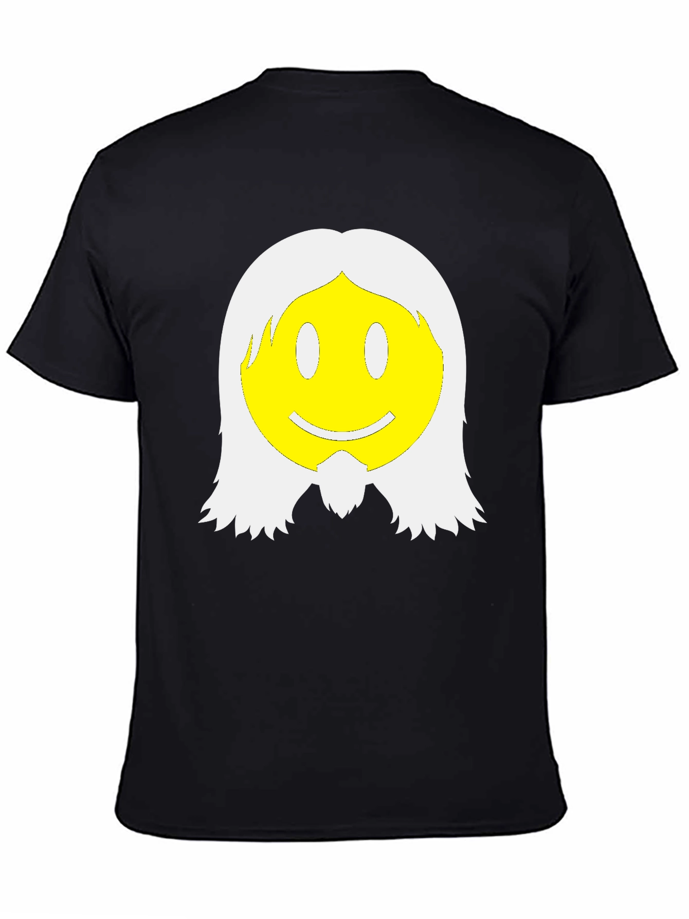 Smiley Face with Hair Graphic T-Shirt
