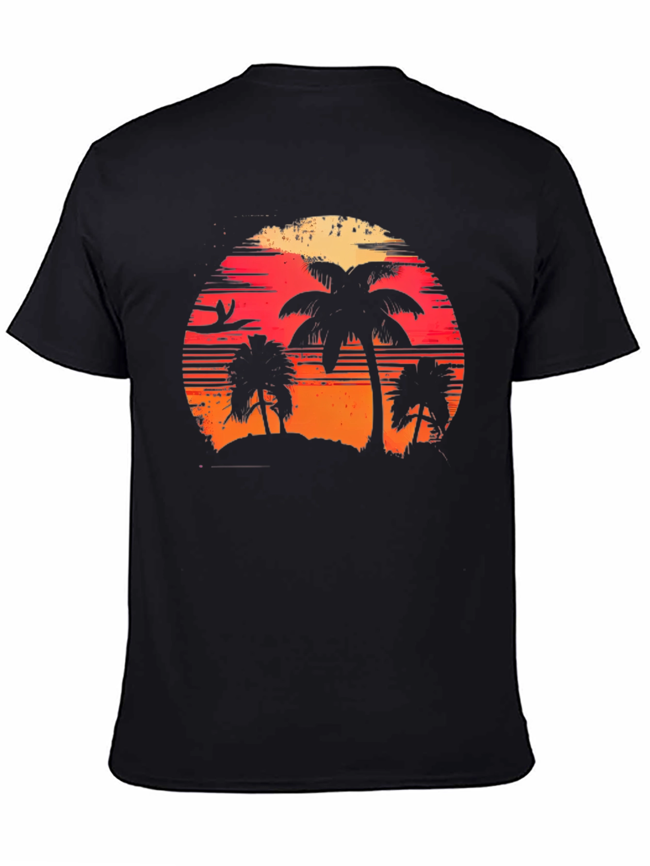 Tropical Sunset Palm Tree Graphic Tee