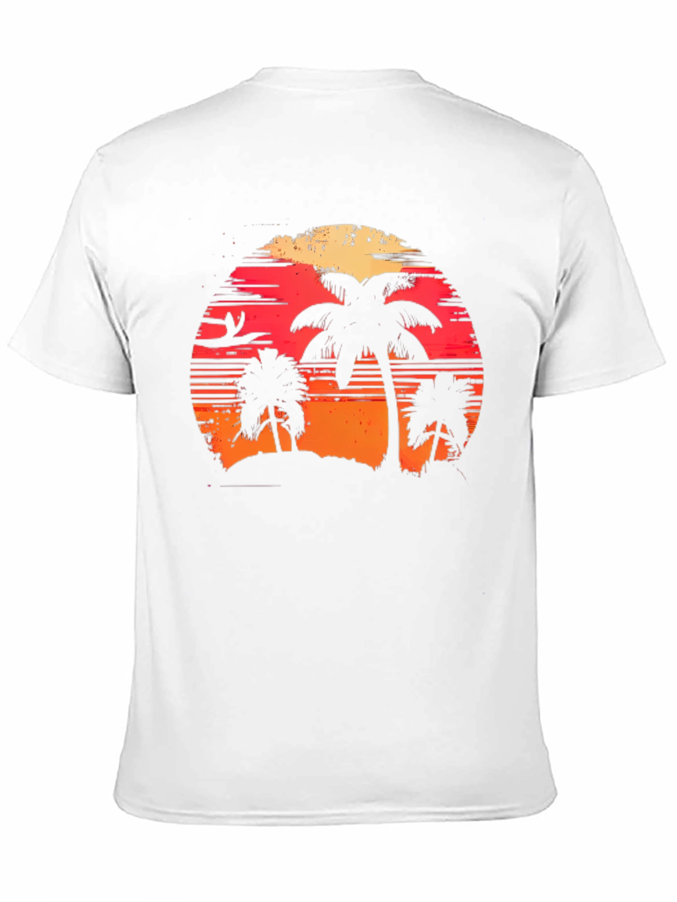 Tropical Sunset Palm Tree Graphic Tee