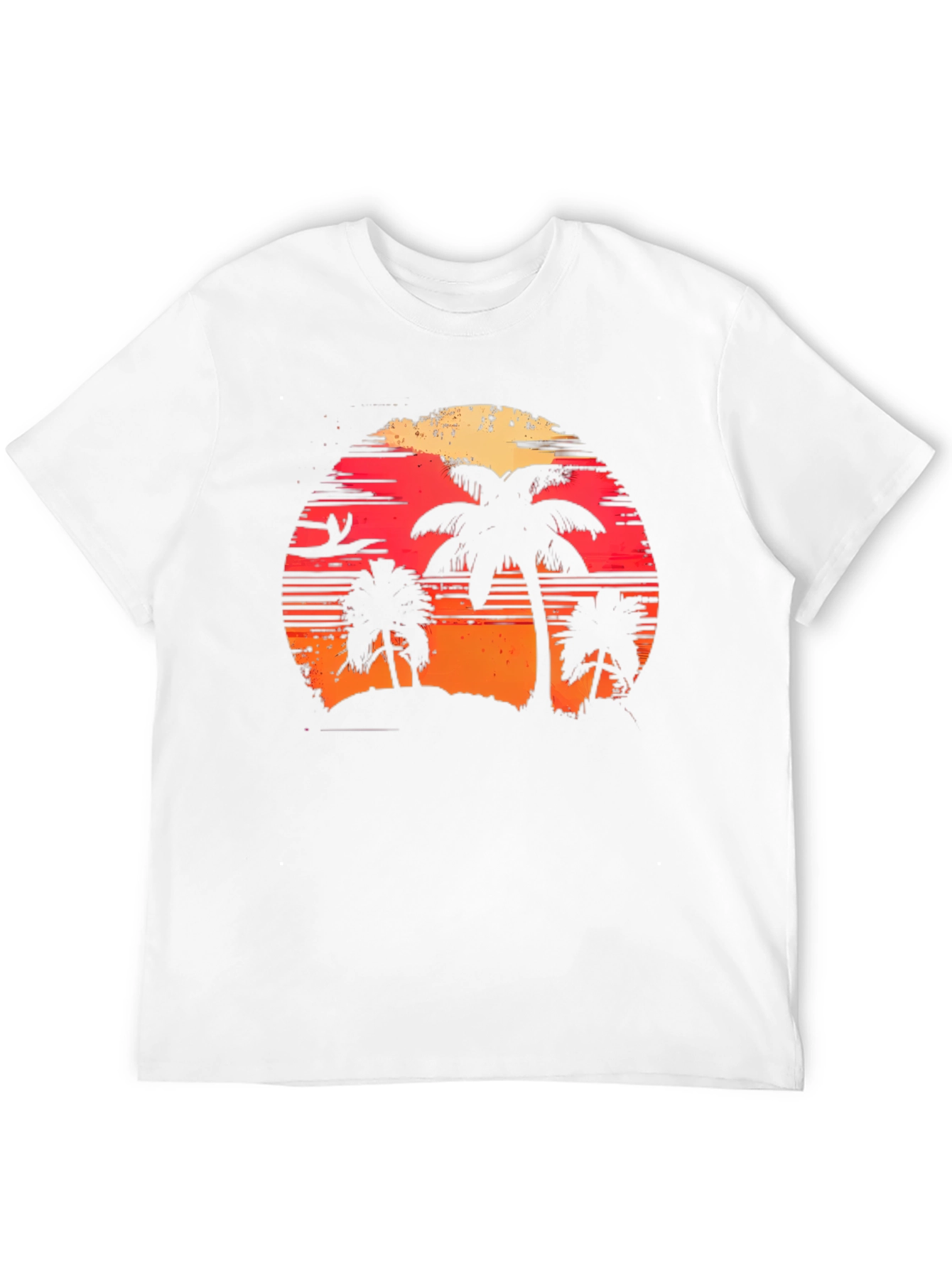 Tropical Sunset Palm Tree Graphic Tee