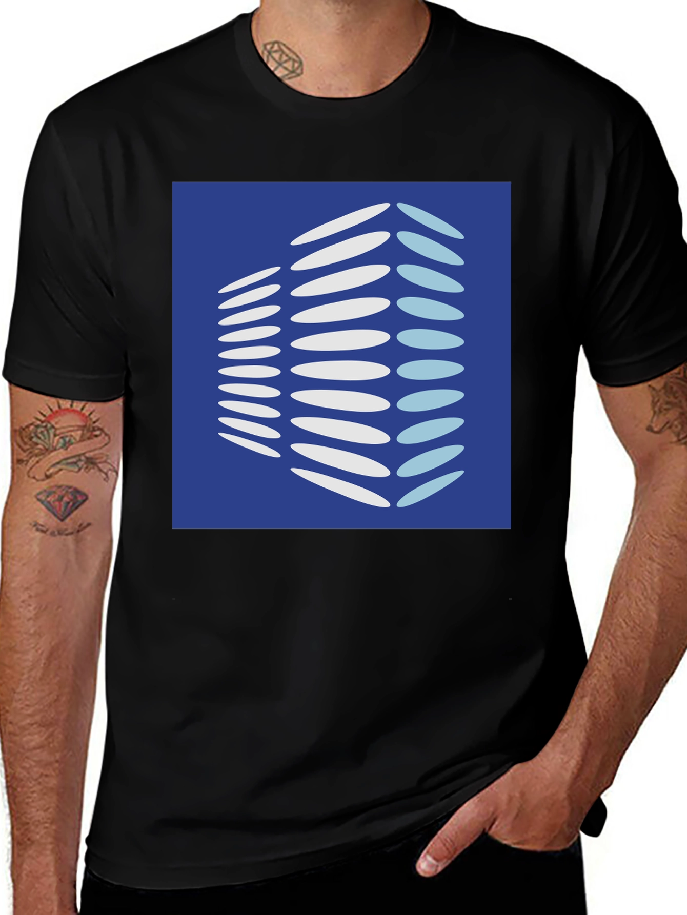 Modern Building Graphic Tee - Black Cotton Shirt