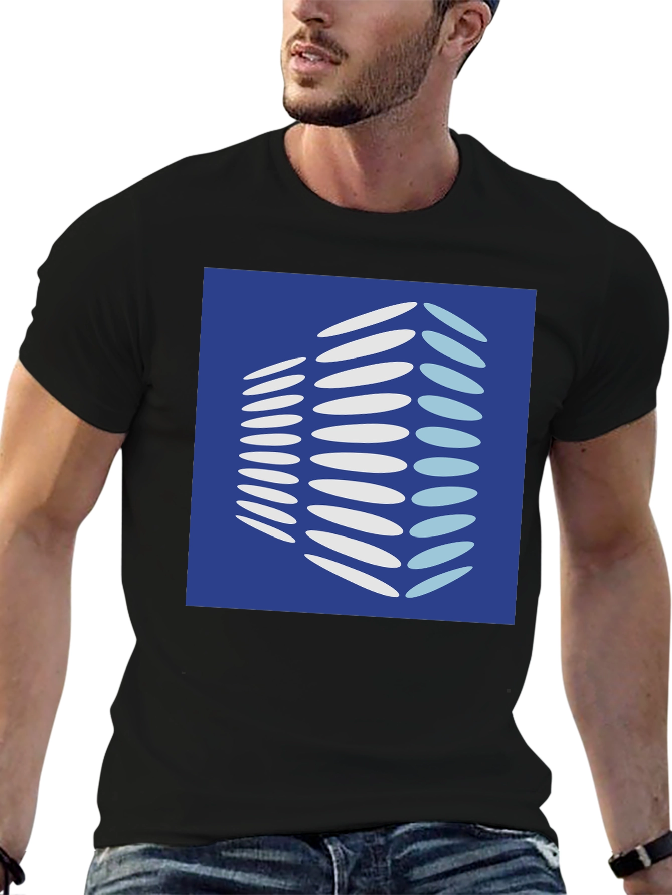 Modern Building Graphic Tee - Black Cotton Shirt